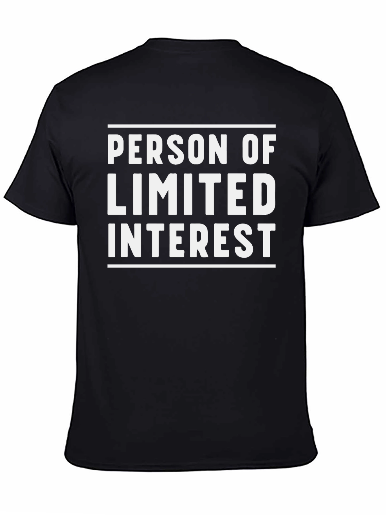 Limited Interest Graphic Tee - Black Cotton Casual Shirt