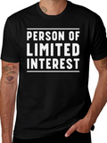 Limited Interest Graphic Tee - Black Cotton Casual Shirt