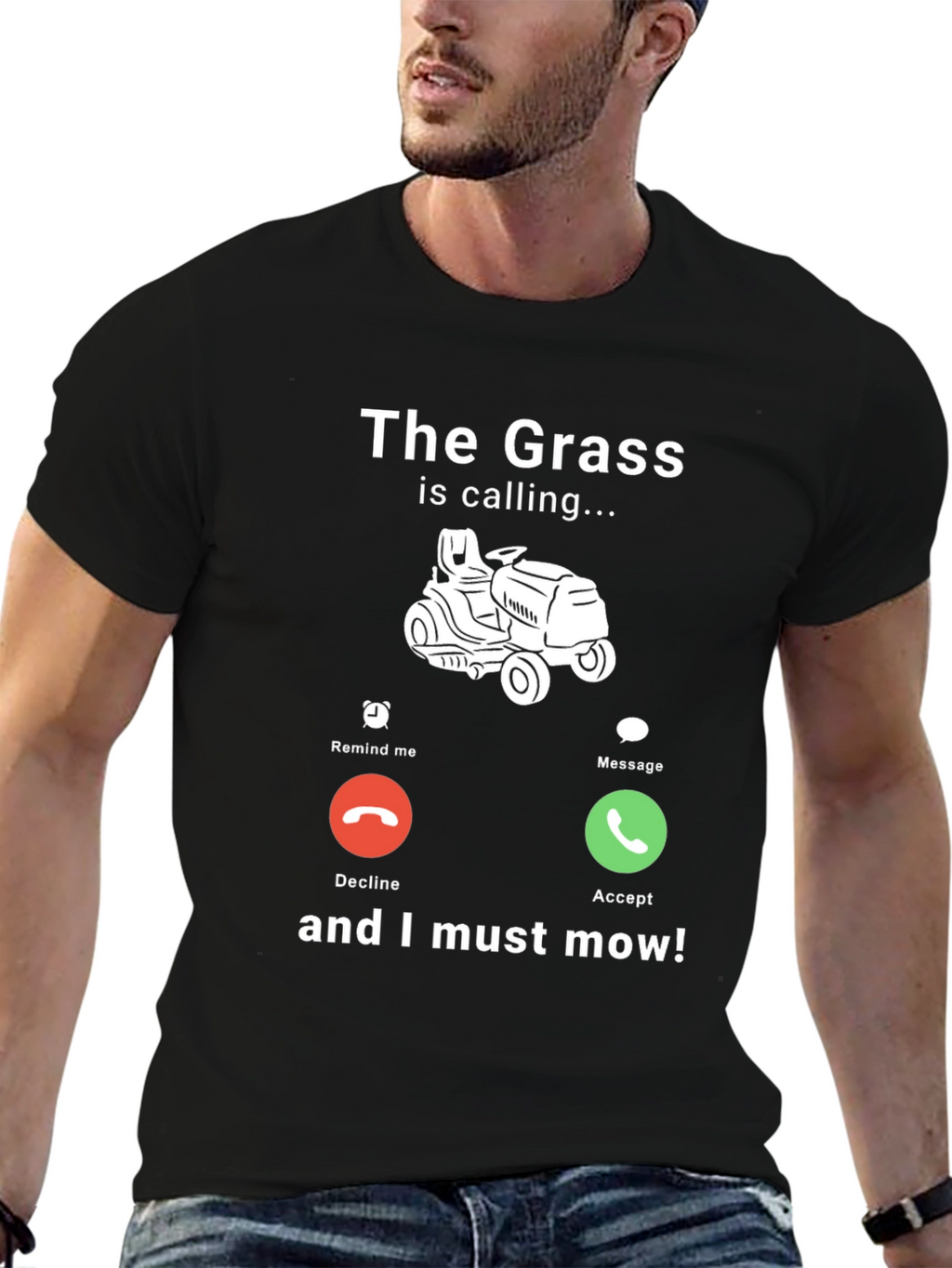 The Grass Is Calling T-Shirt - Funny Mowing Tee