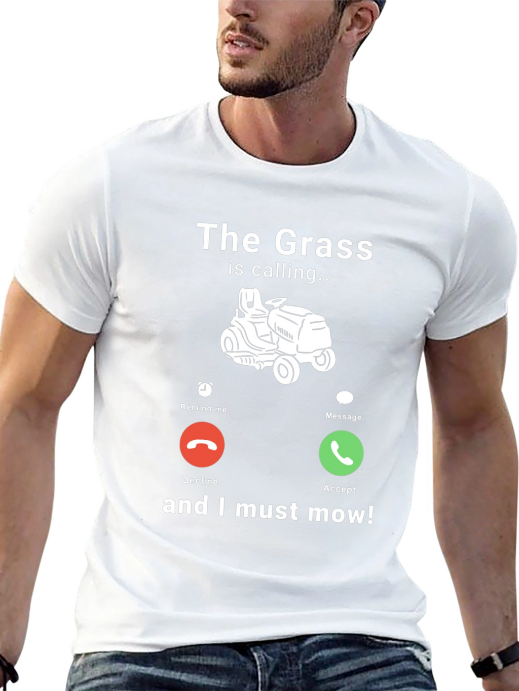 The Grass Is Calling T-Shirt - Funny Mowing Tee