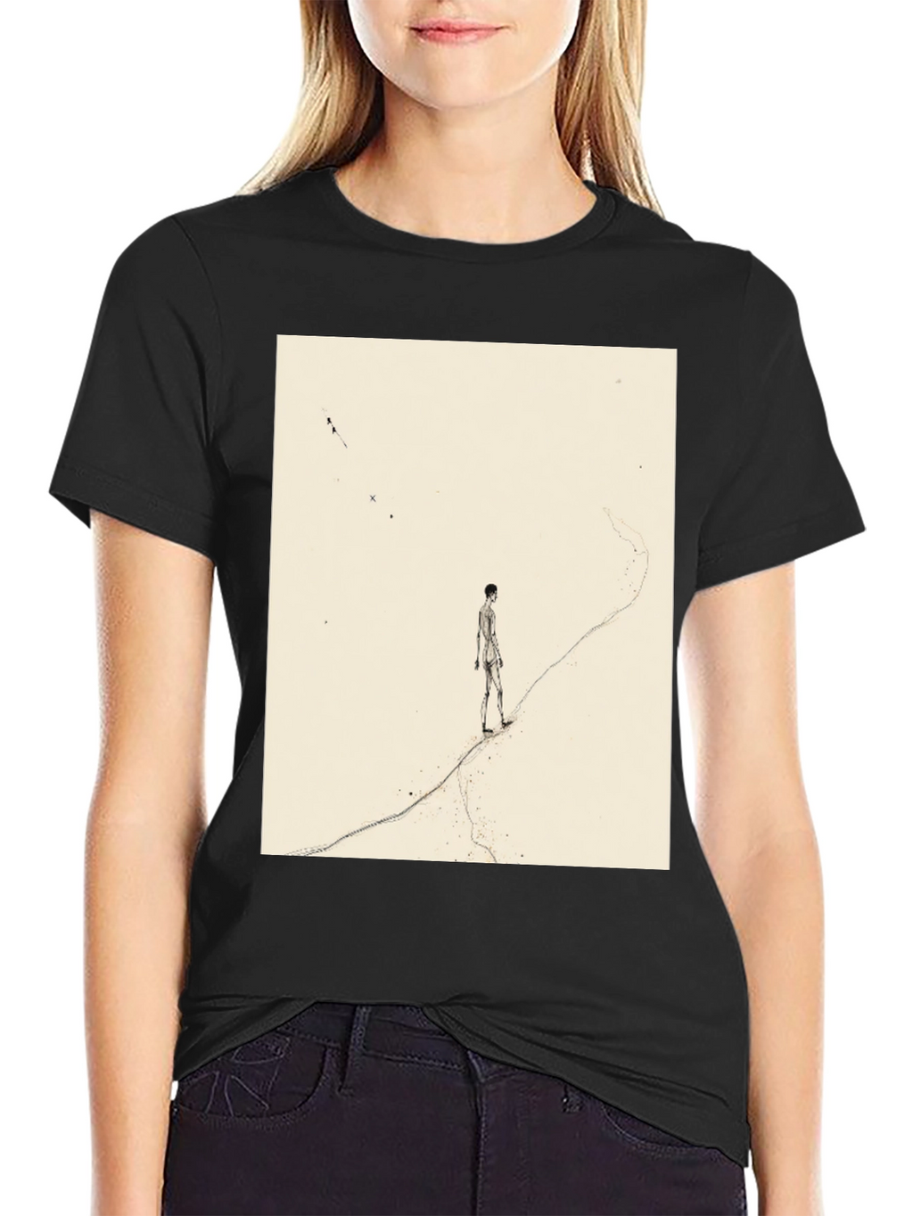 Artistic Man on a Path Graphic Tee