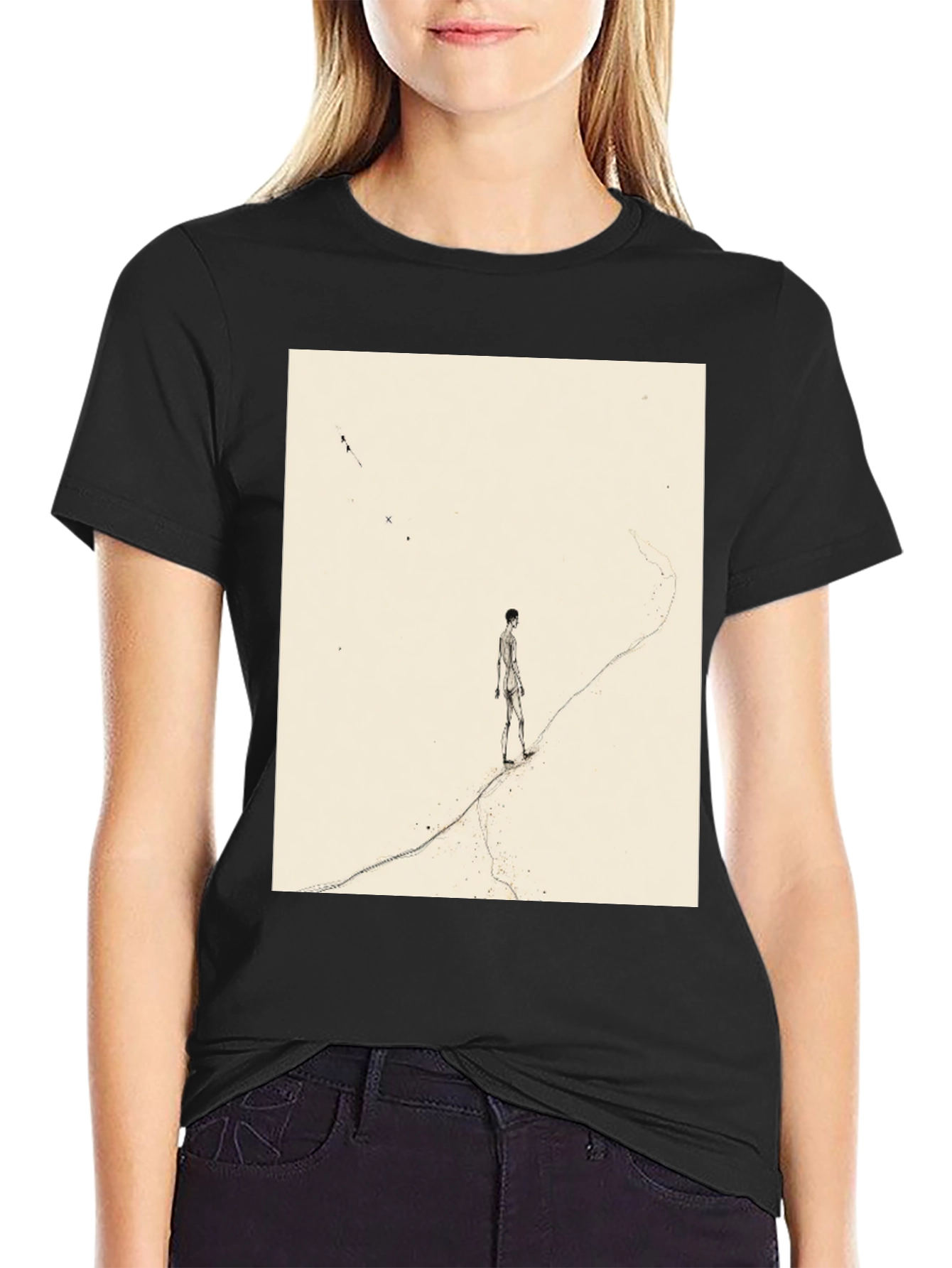 Artistic Man on a Path Graphic Tee