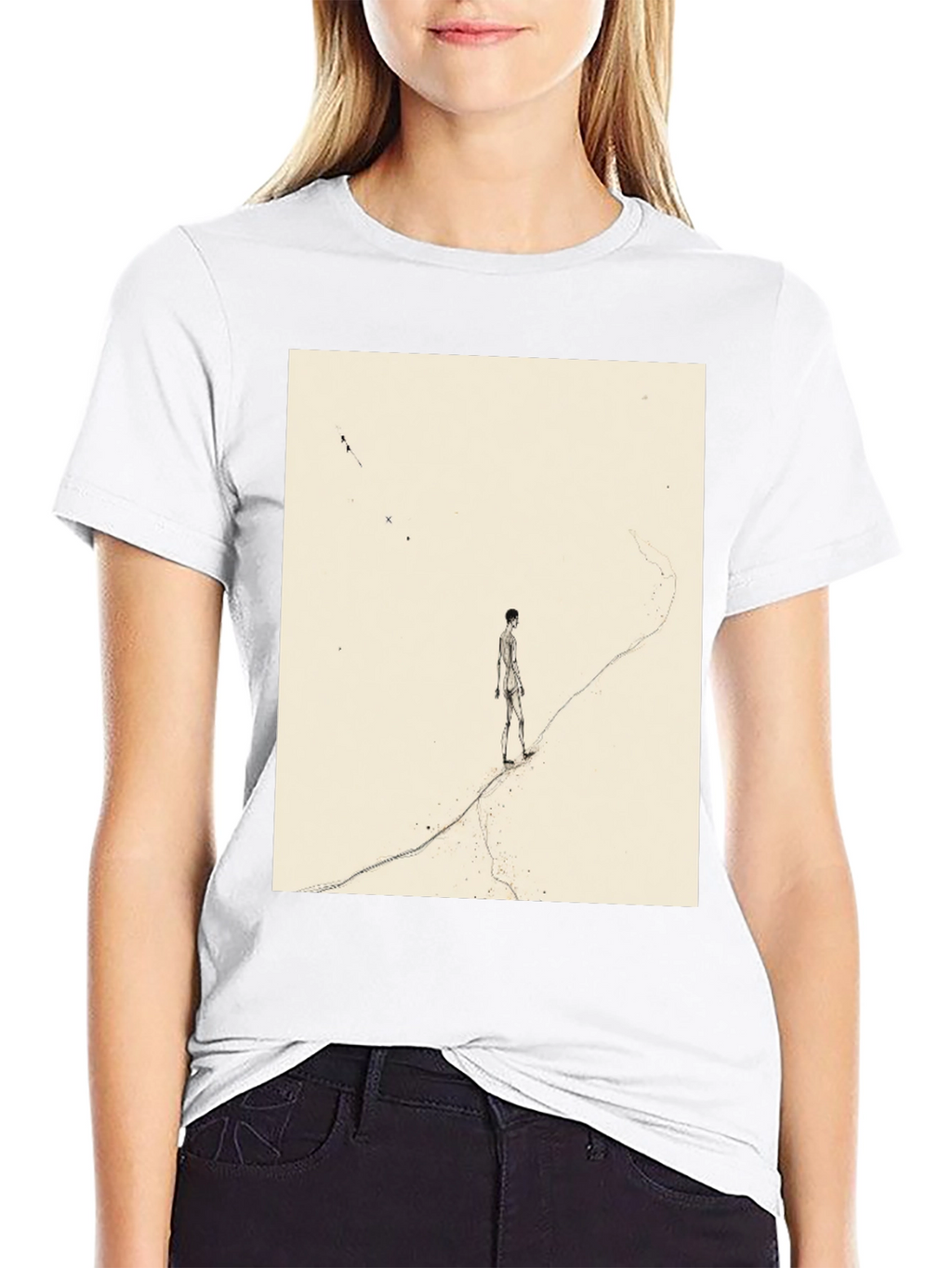 Artistic Man on a Path Graphic Tee