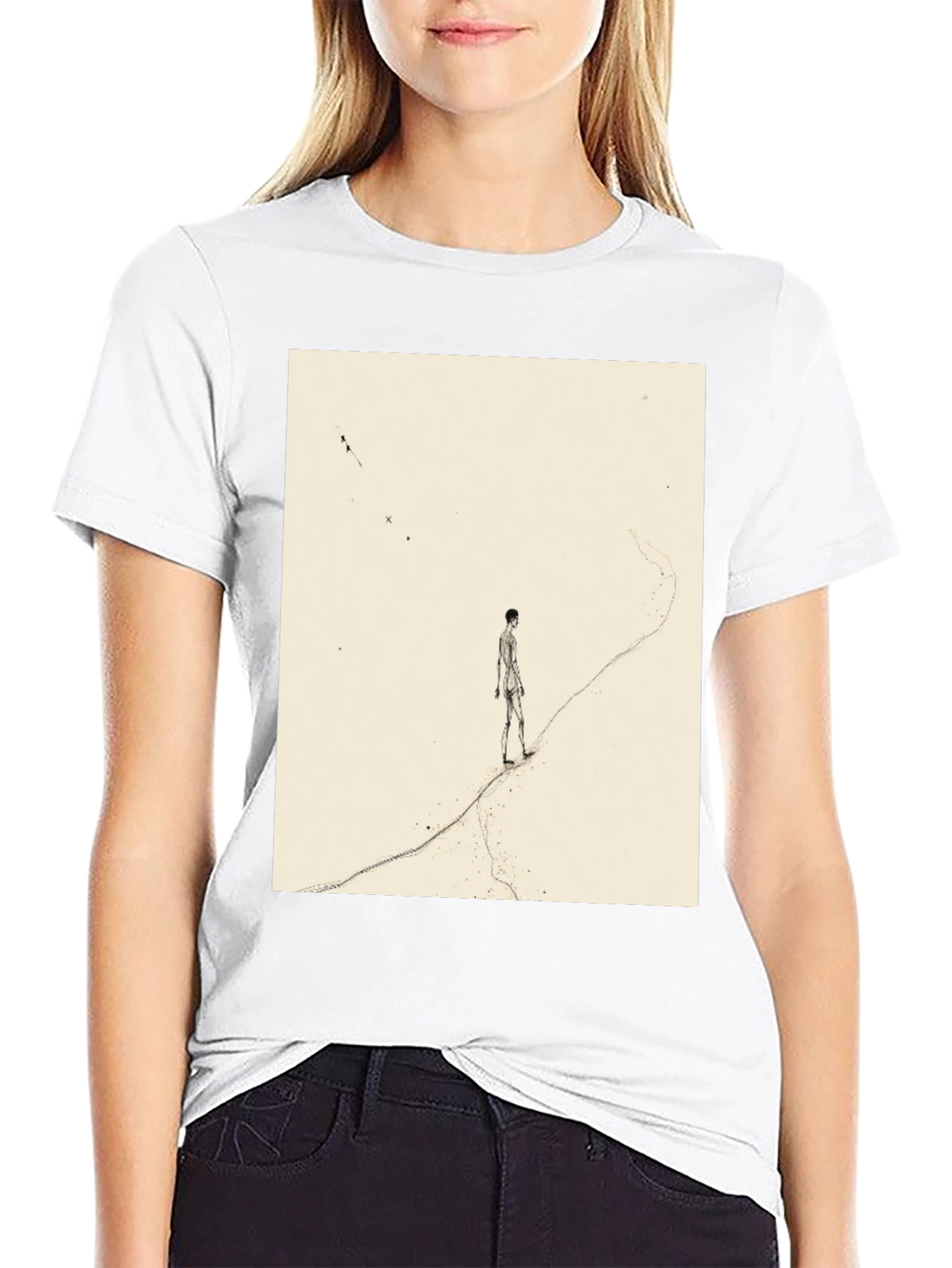 Artistic Man on a Path Graphic Tee