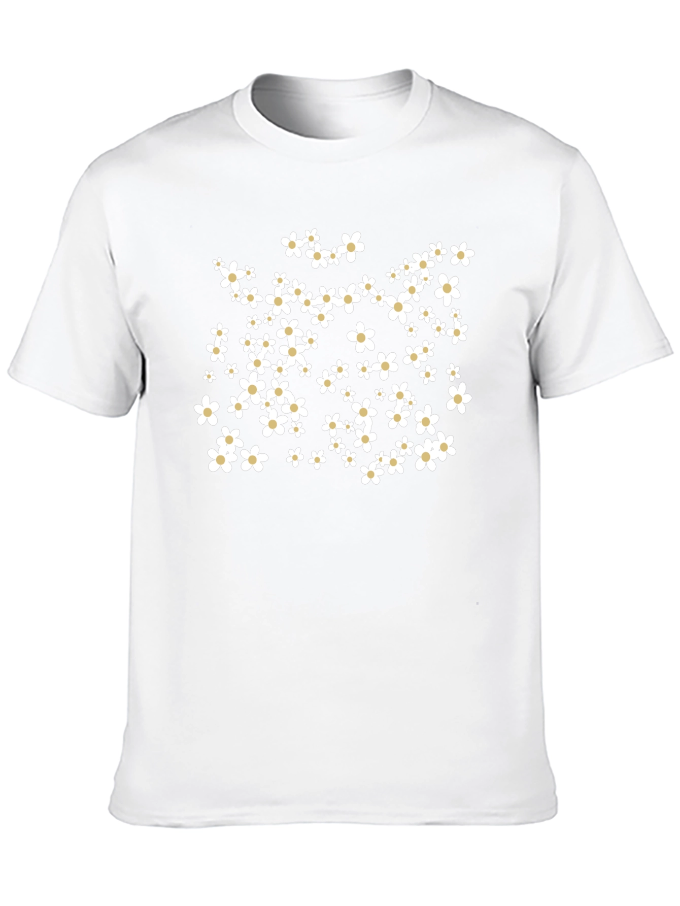 Floral Print Black T-Shirt - Casual Comfort