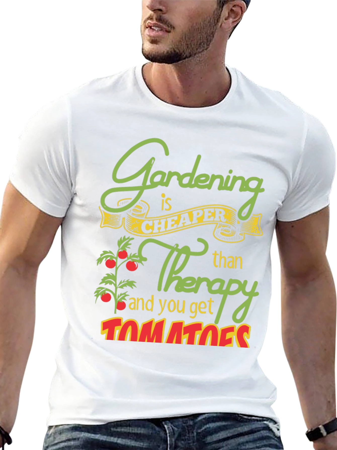 Gardening is Cheaper Than Therapy Graphic Tee