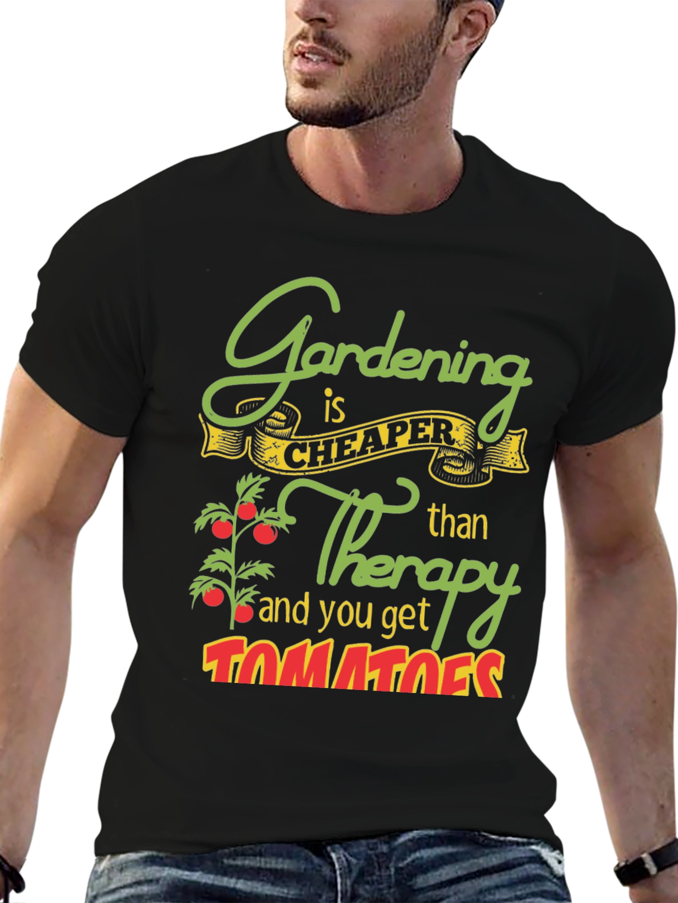 Gardening is Cheaper Than Therapy Graphic Tee