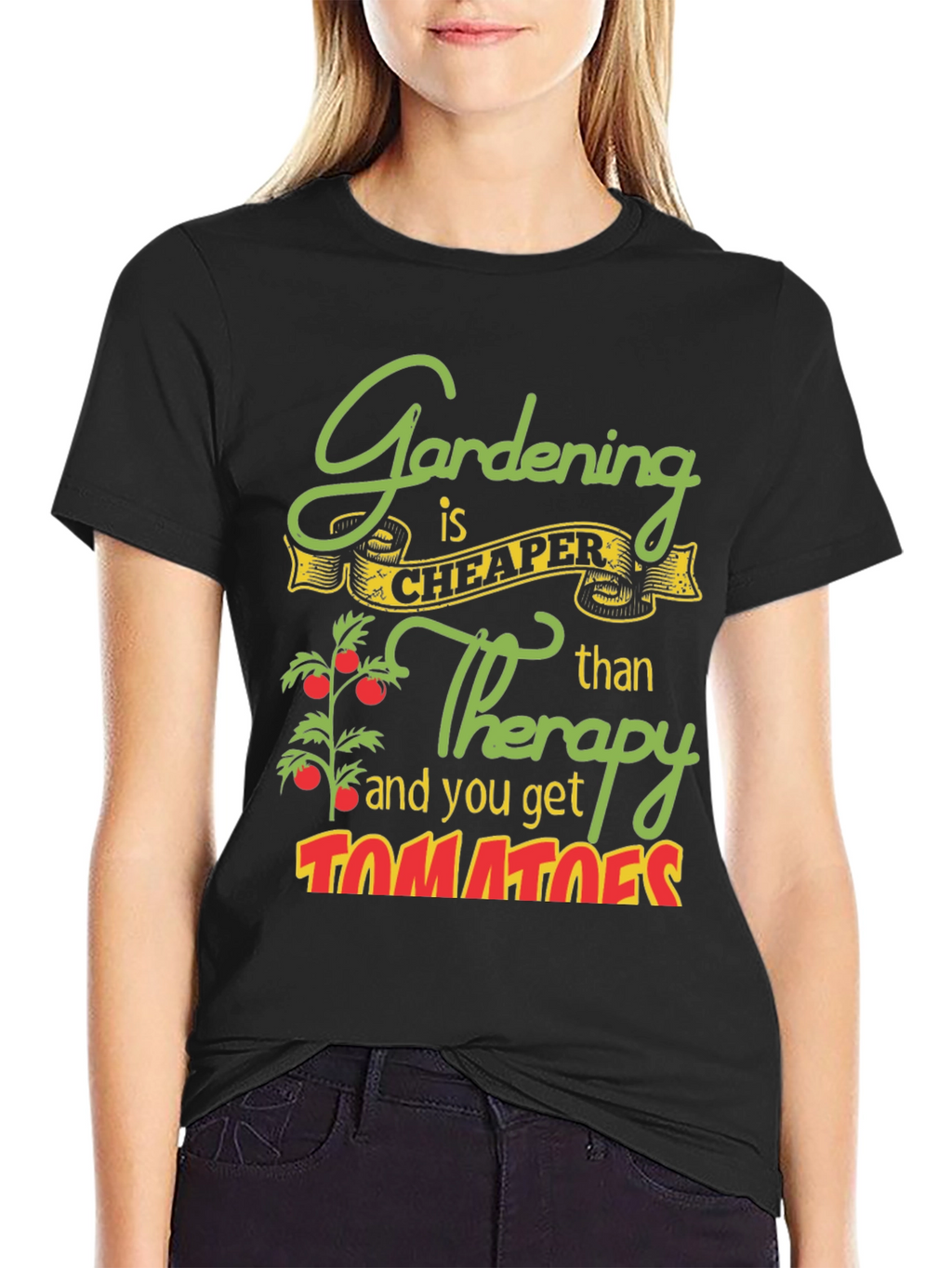 Gardening is Cheaper Than Therapy Graphic Tee