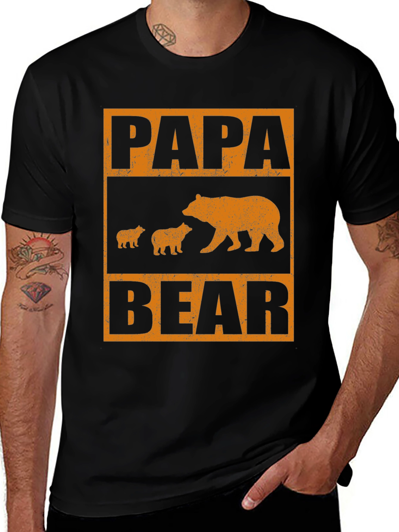 Papa Bear Graphic T-Shirt - Fathers Day Gift