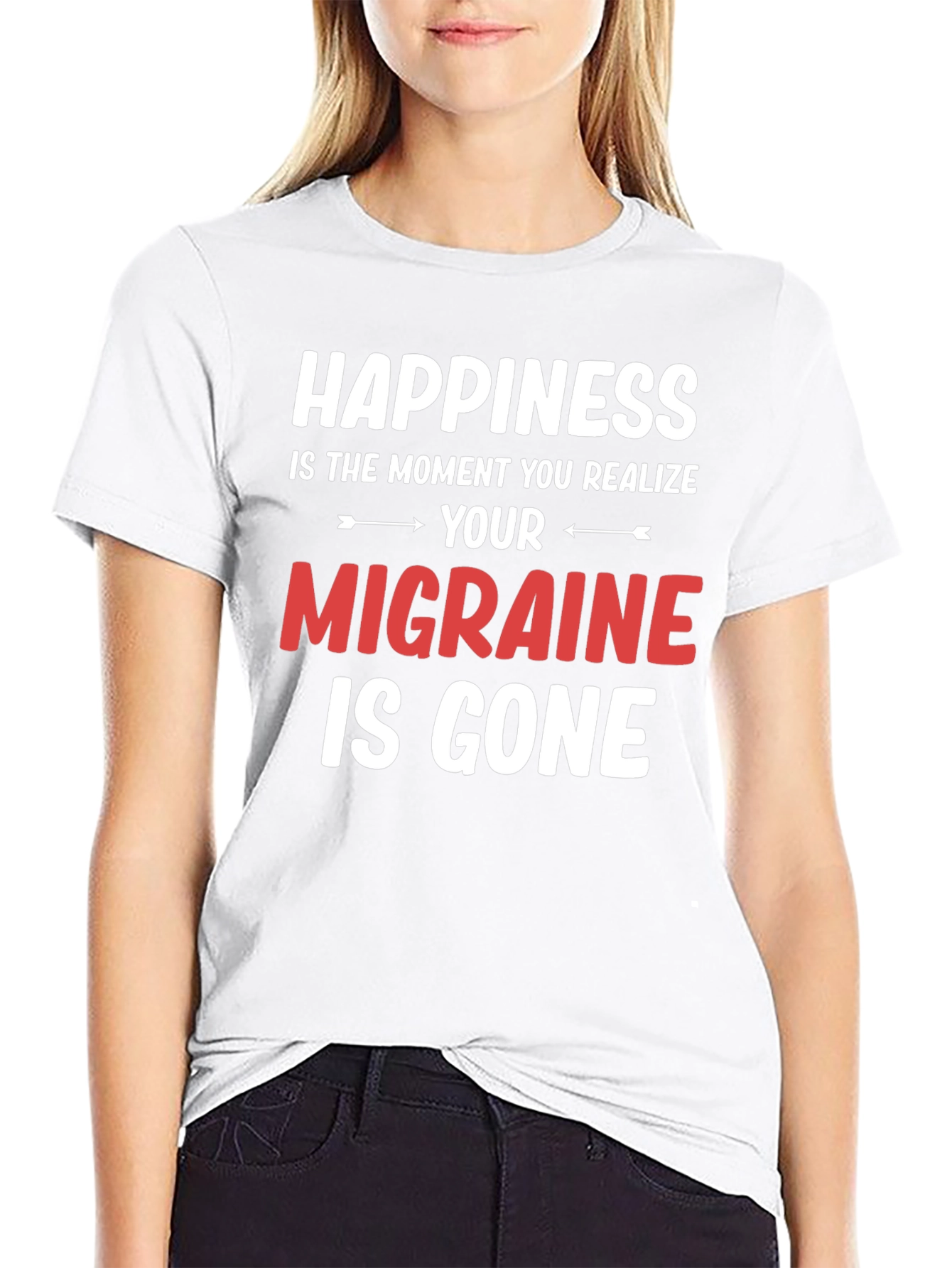 Happiness Migraine Gone T-Shirt Funny Relief Tee