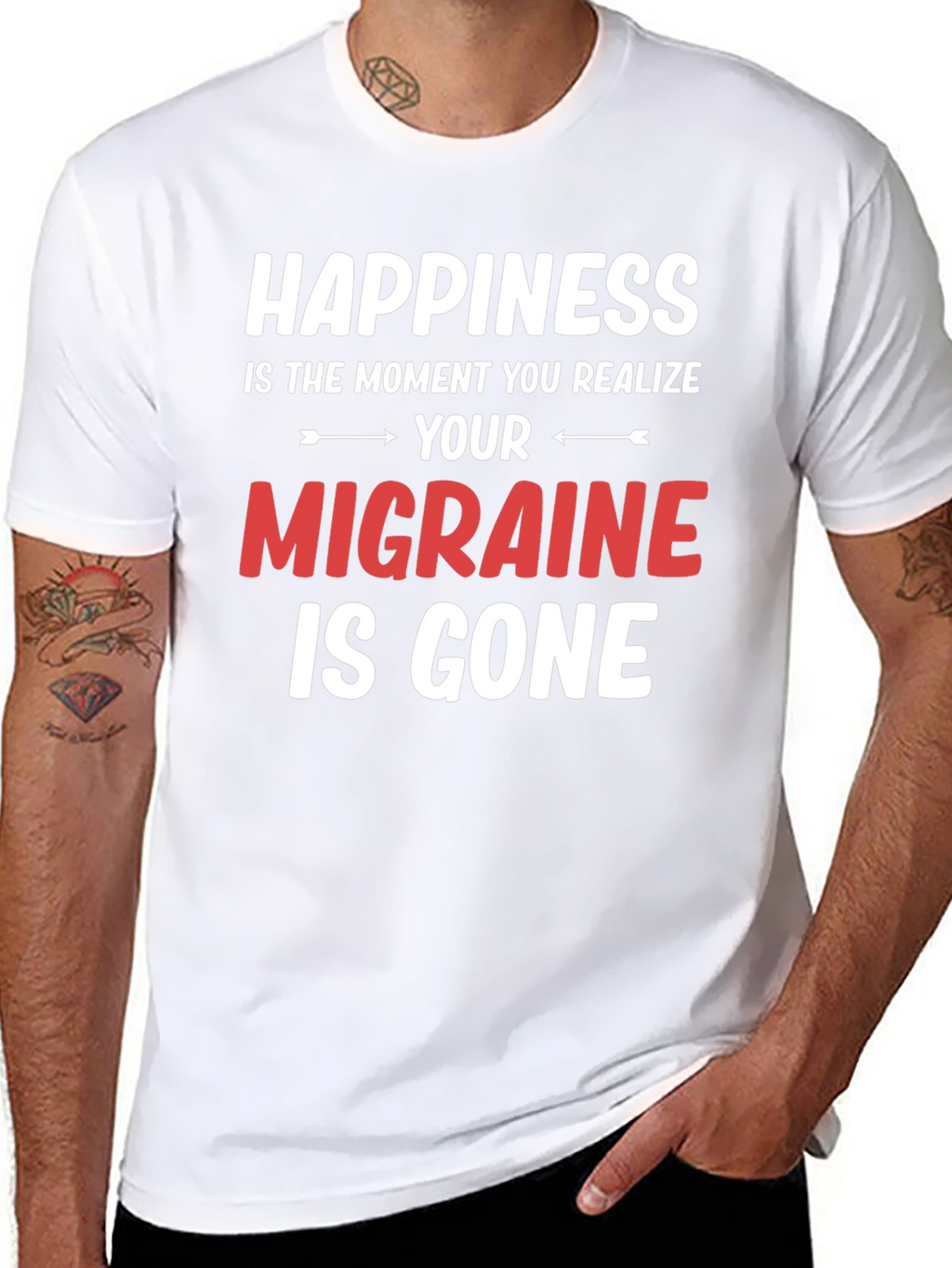 Happiness Migraine Gone T-Shirt Funny Relief Tee
