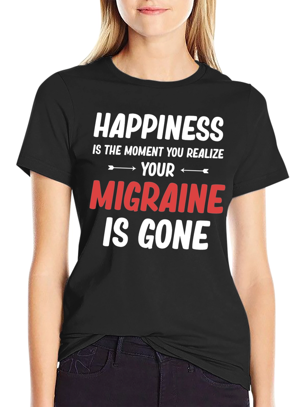 Happiness Migraine Gone T-Shirt Funny Relief Tee