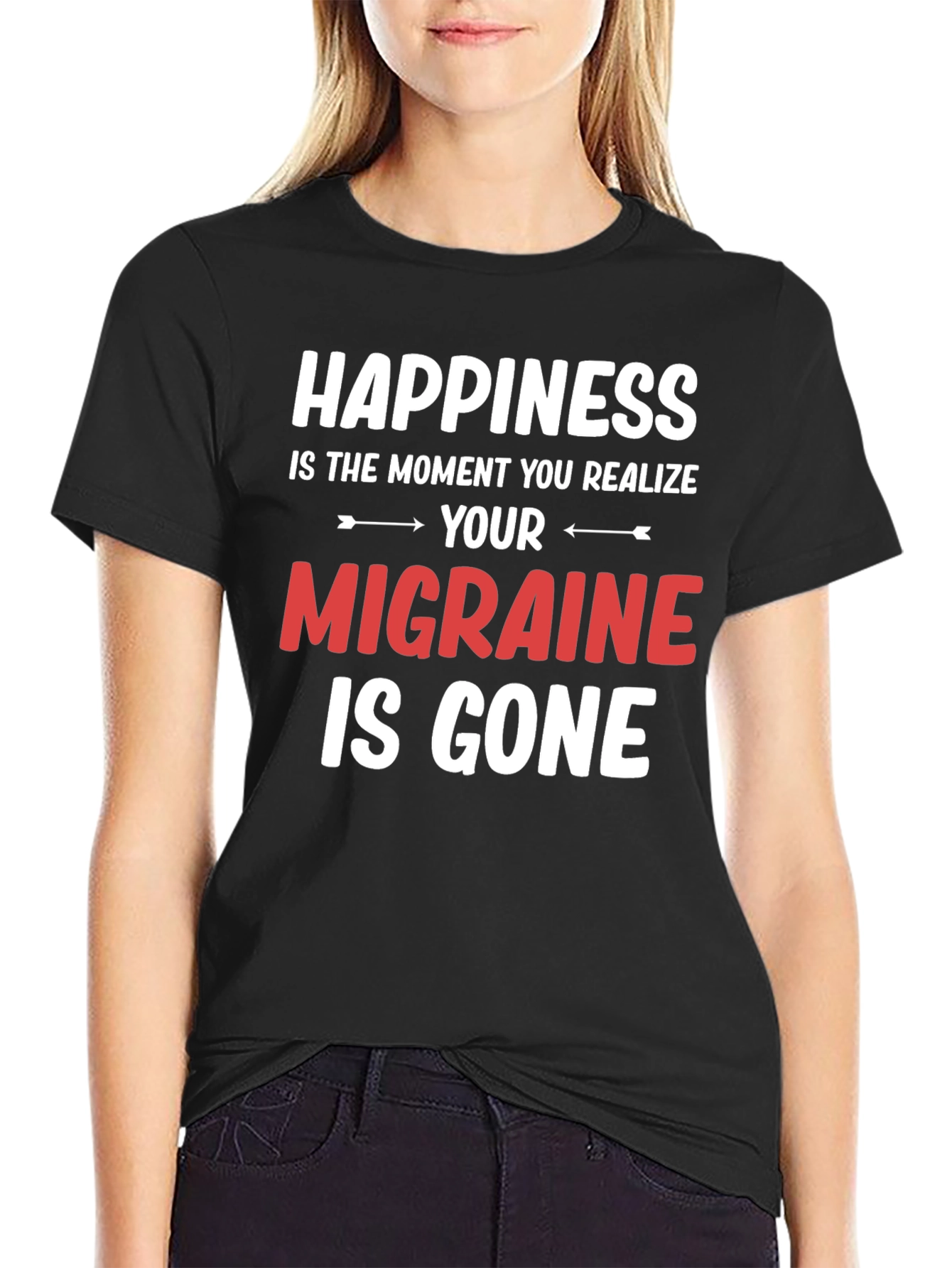Happiness Migraine Gone T-Shirt Funny Relief Tee