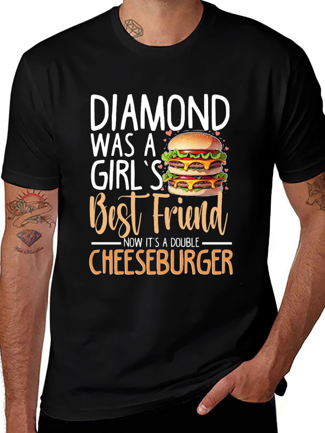 Diamond Cheeseburger T-Shirt - Best Friend Tee