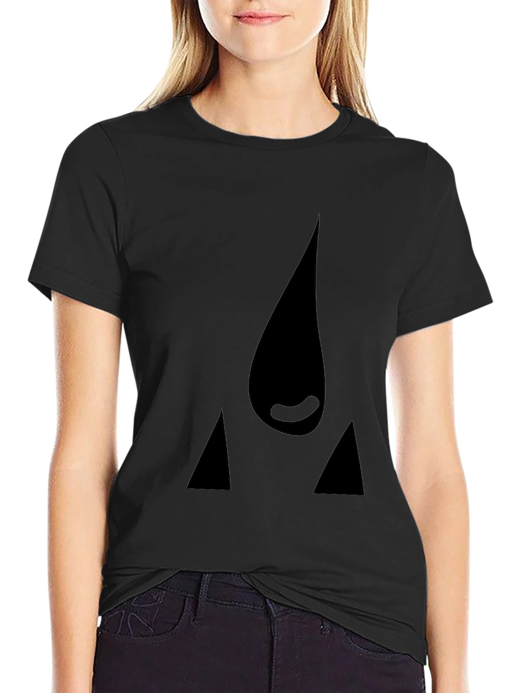 Abstract Graphic Black T-Shirt - Modern Casual Wear