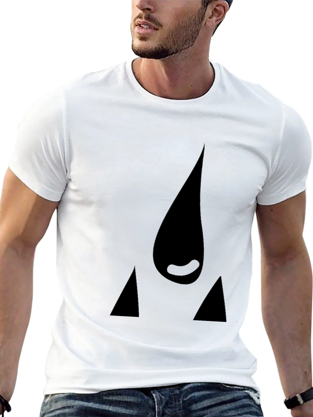 Abstract Graphic Black T-Shirt - Modern Casual Wear