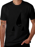 Abstract Graphic Black T-Shirt - Modern Casual Wear