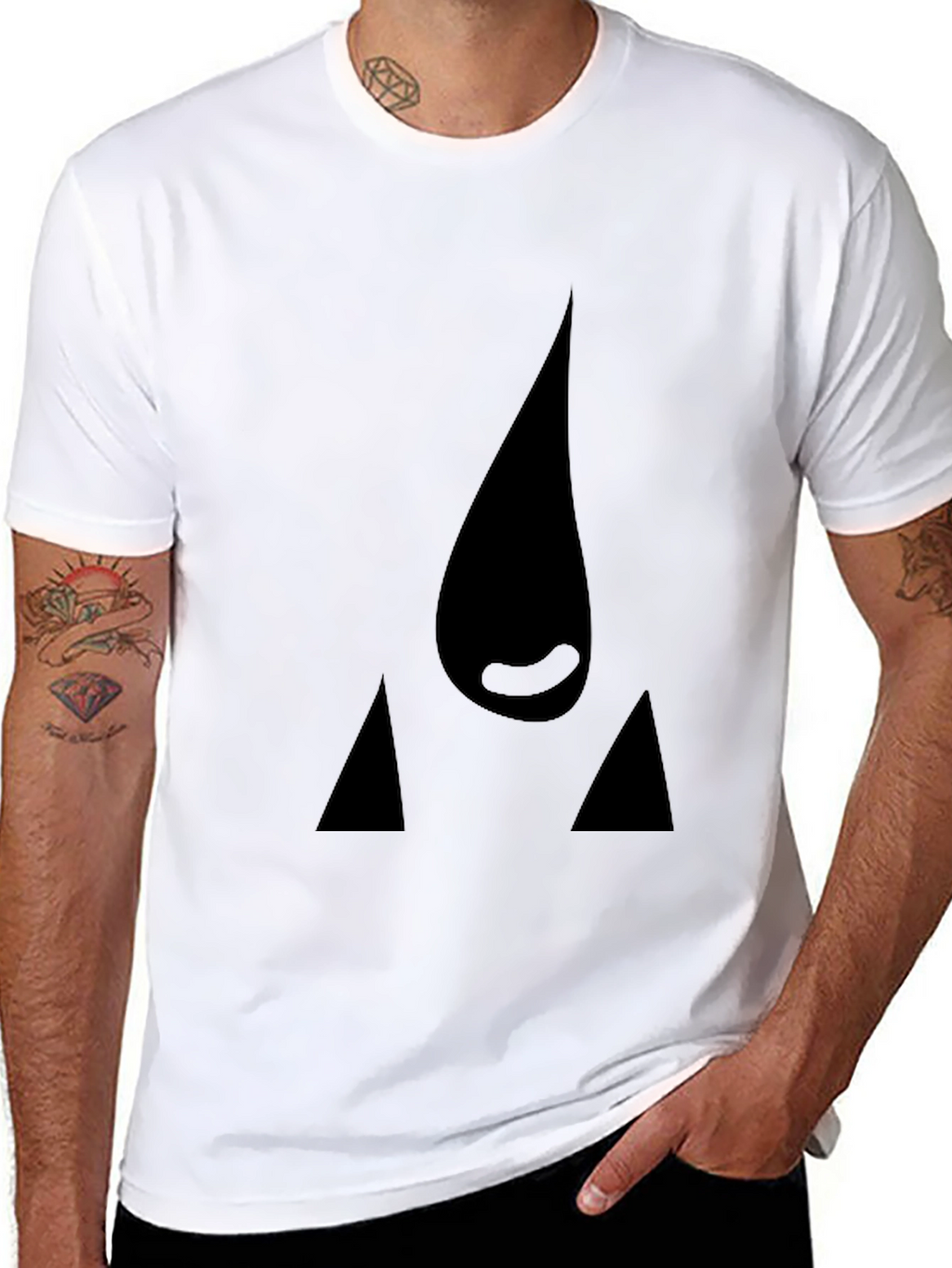 Abstract Graphic Black T-Shirt - Modern Casual Wear