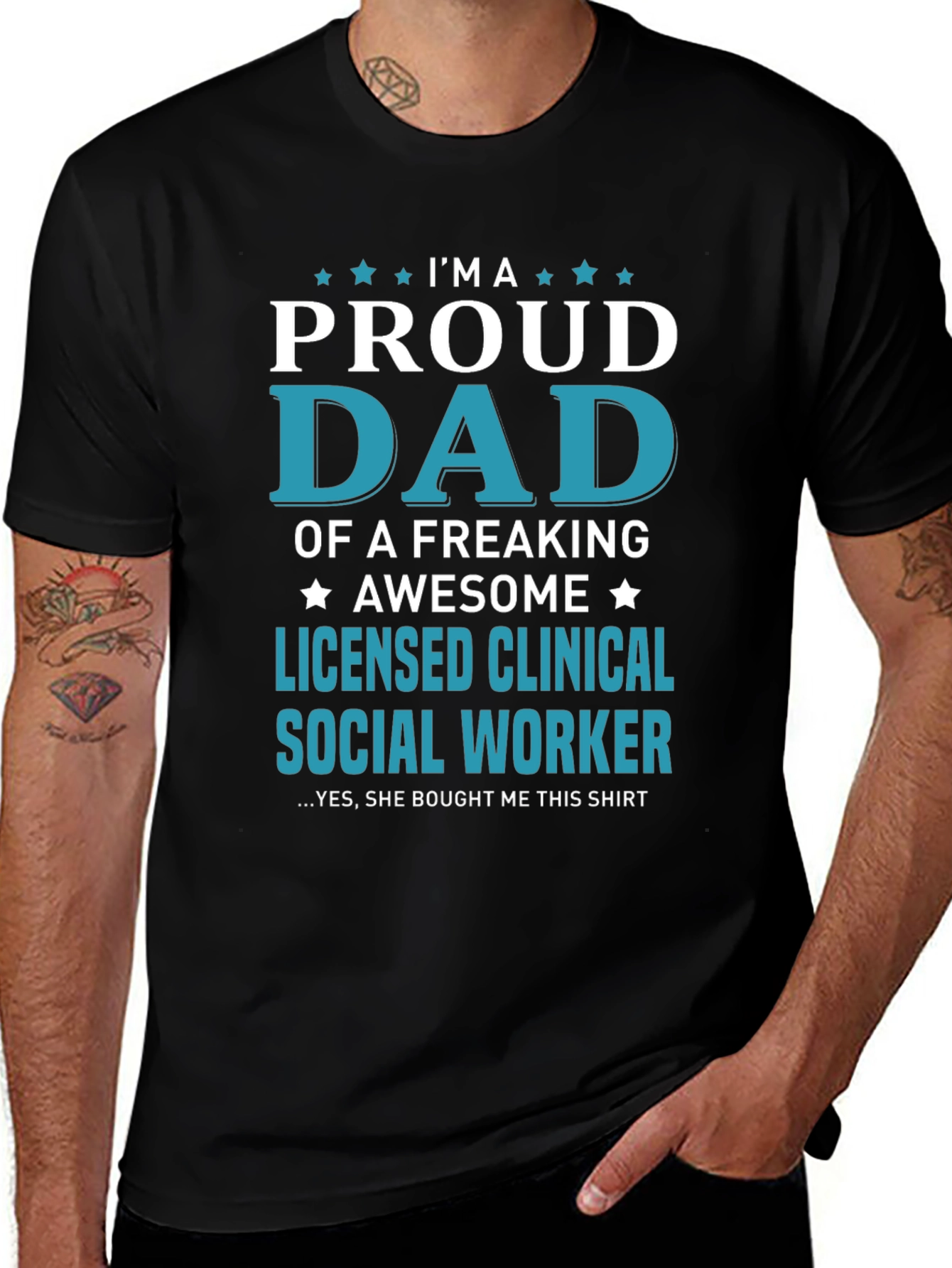 Proud Dad Licensed Social Worker Graphic Tee