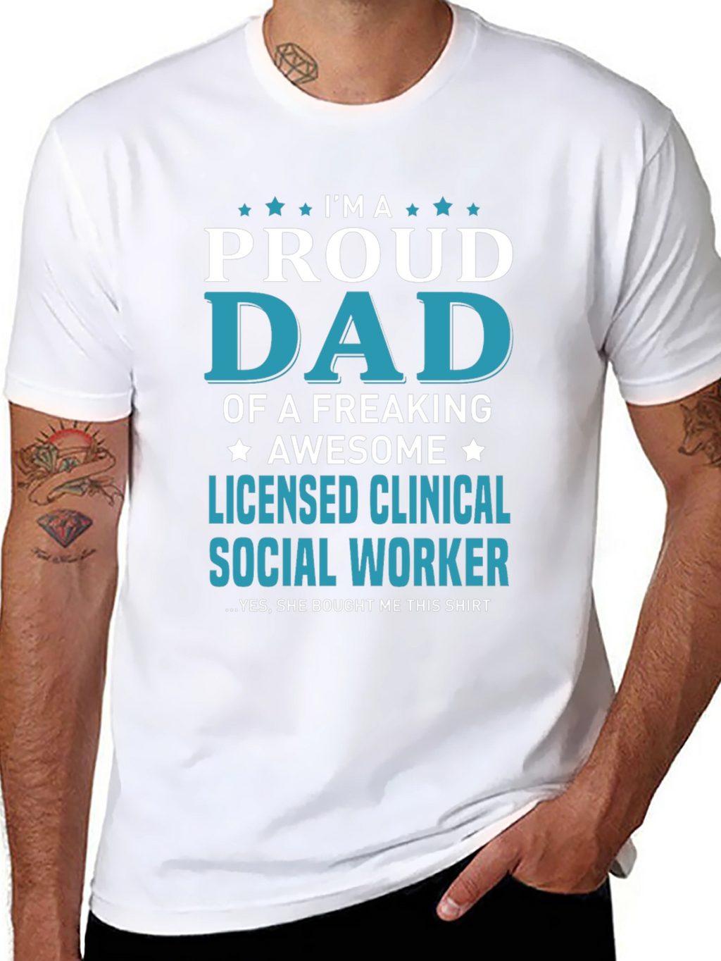 Proud Dad Licensed Social Worker Graphic Tee