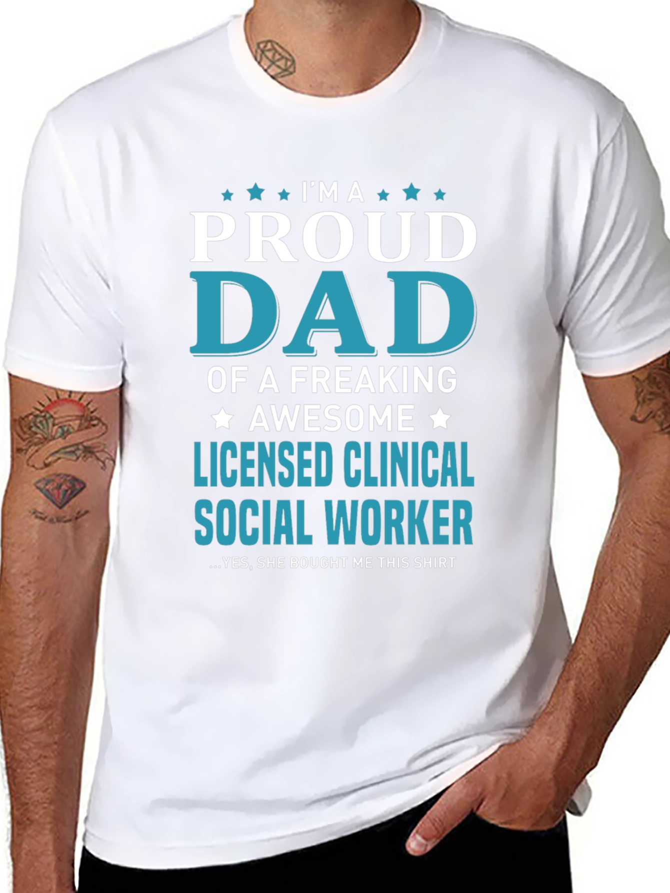 Proud Dad Licensed Social Worker Graphic Tee