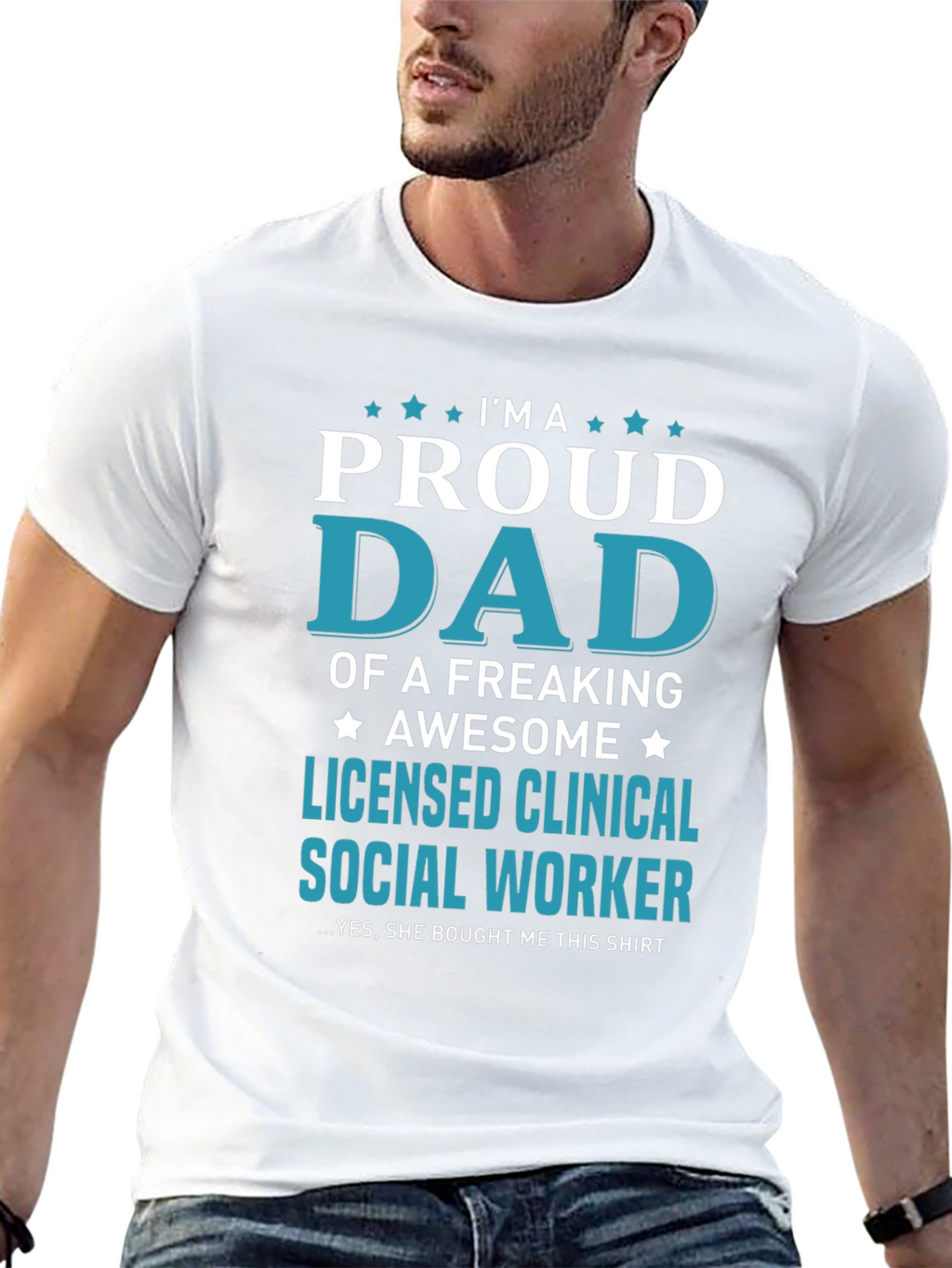 Proud Dad Licensed Social Worker Graphic Tee