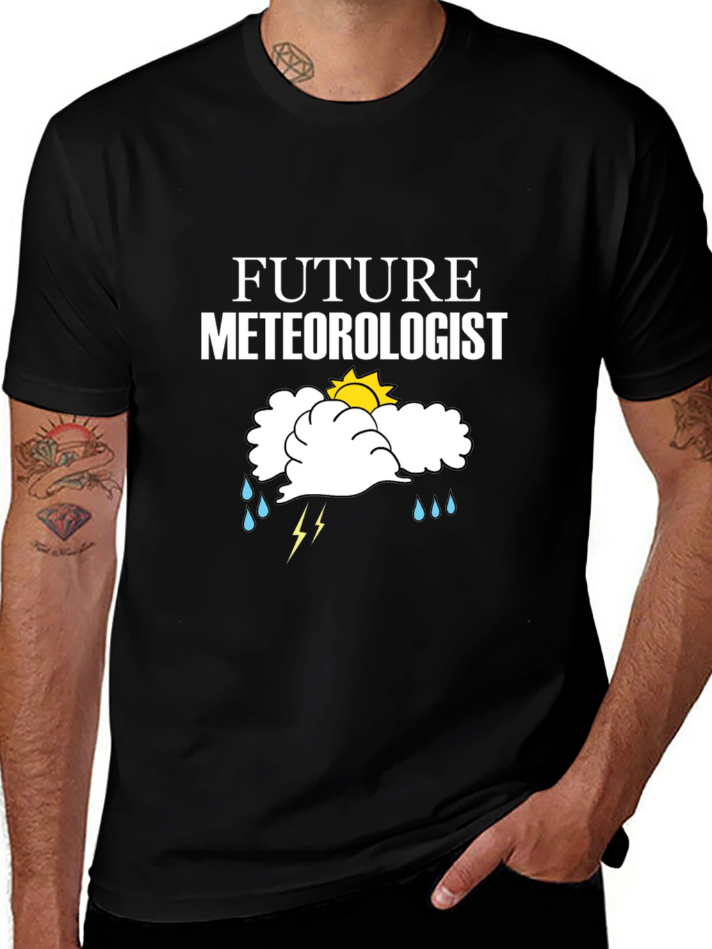 Future Meteorologist Black Graphic T-Shirt