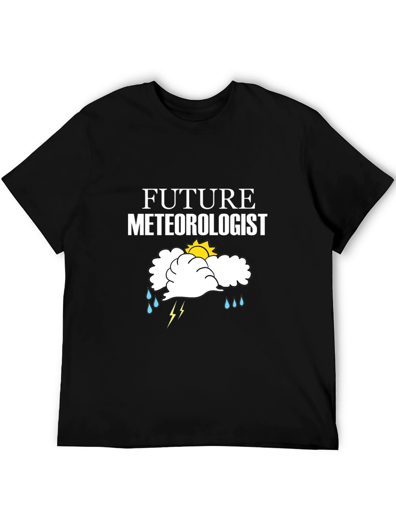 Future Meteorologist Black Graphic T-Shirt