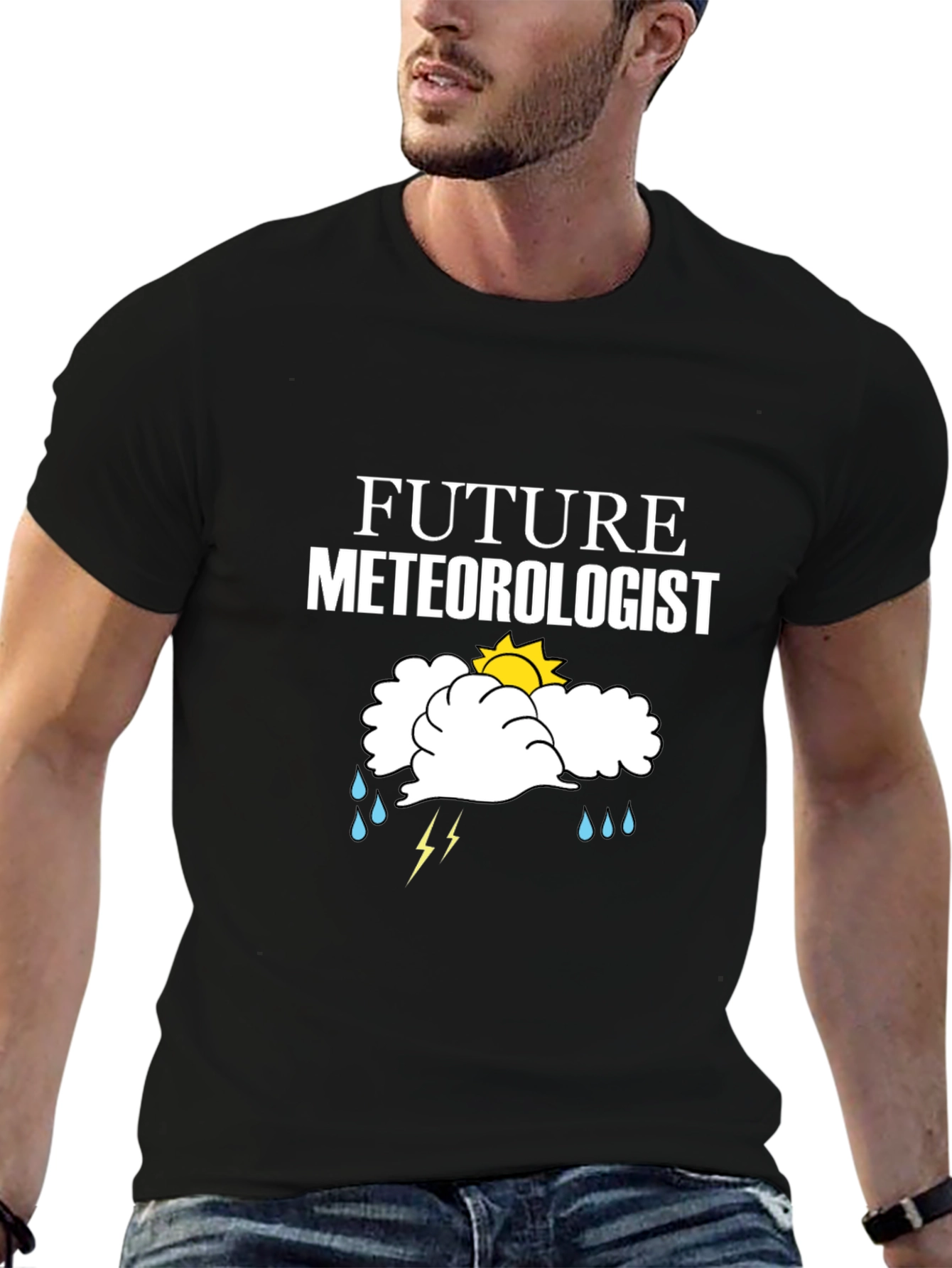 Future Meteorologist Black Graphic T-Shirt