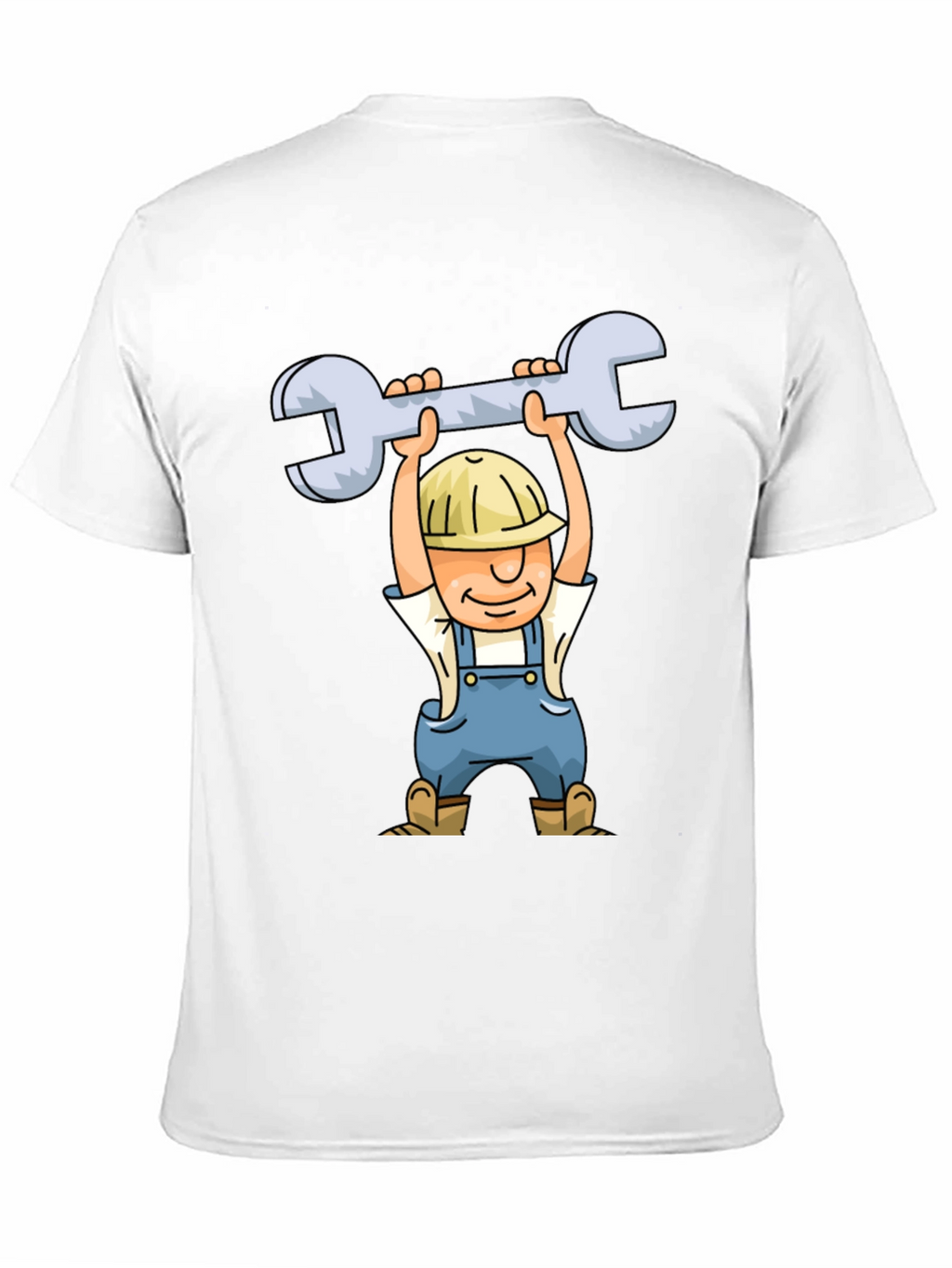 Cartoon Plumber T-Shirt - Black Crew Neck