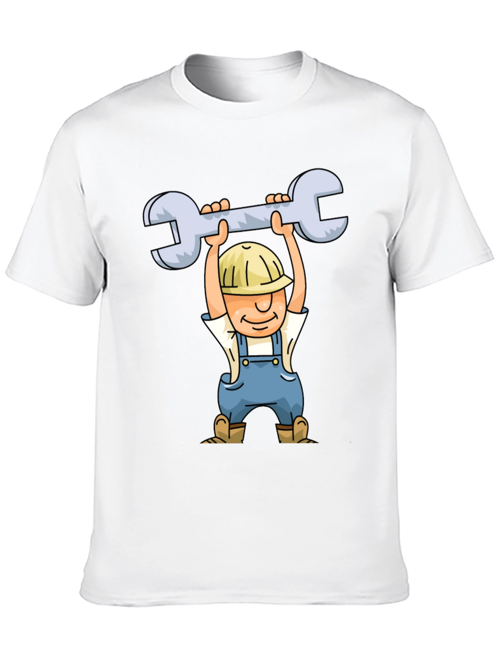 Cartoon Plumber T-Shirt - Black Crew Neck