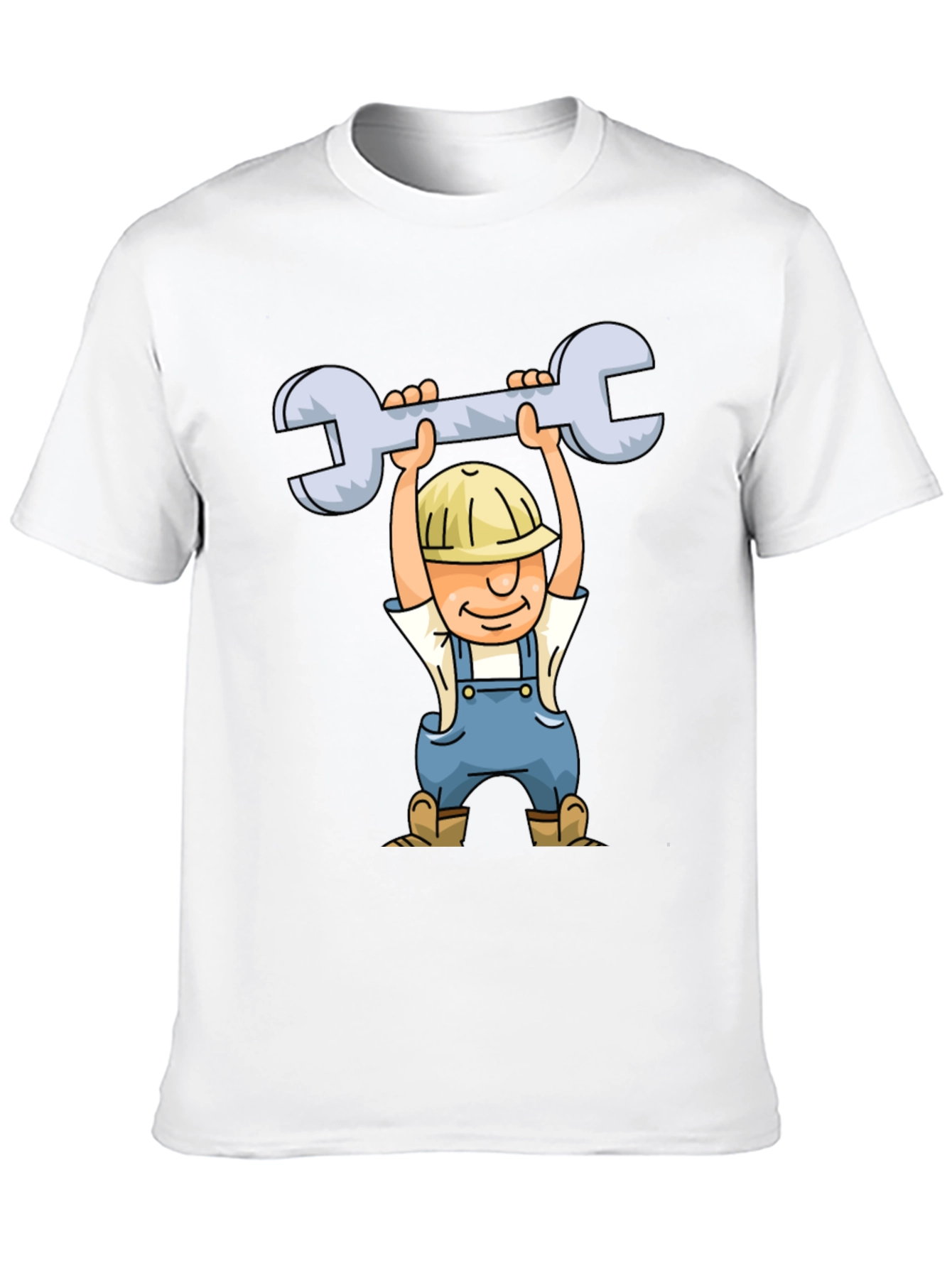 Cartoon Plumber T-Shirt - Black Crew Neck