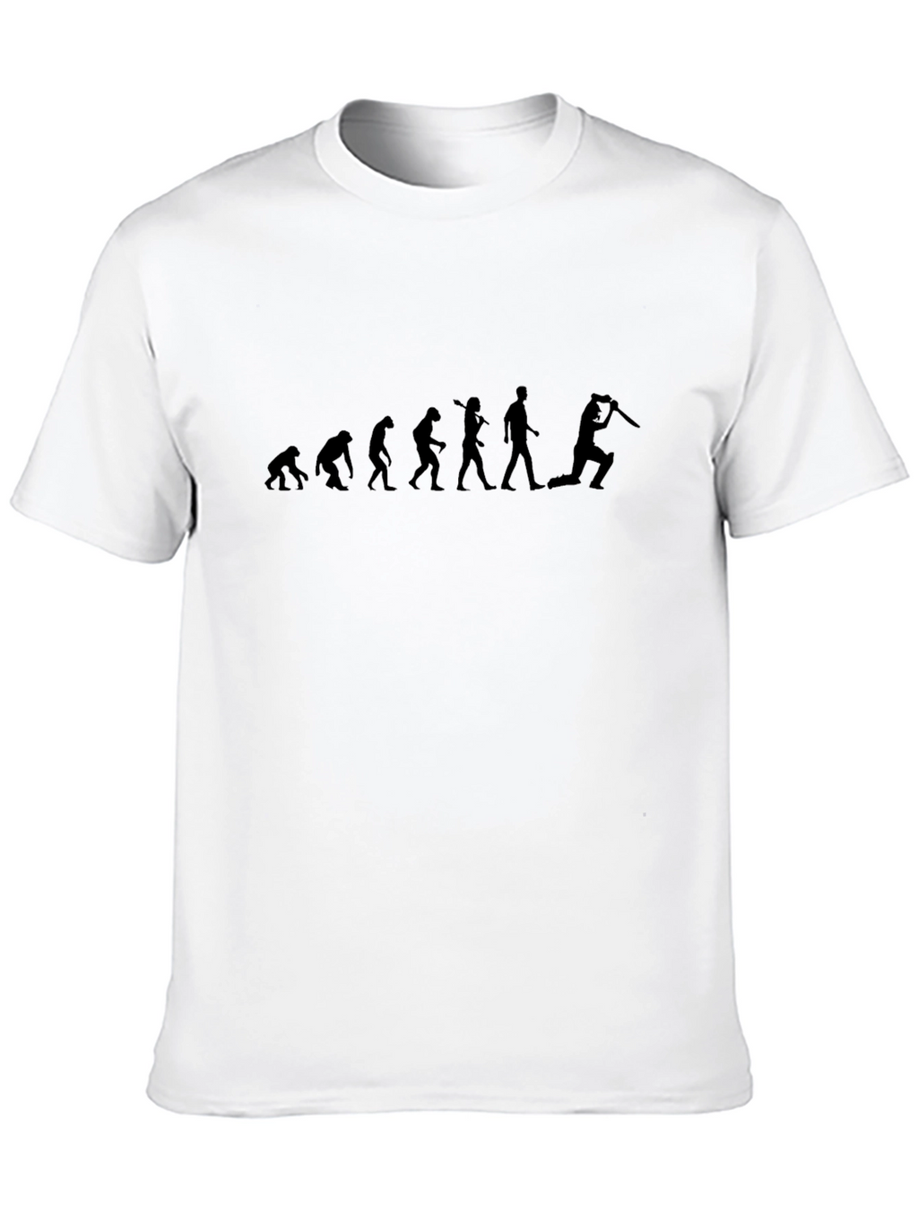 Evolution of Cricket T-Shirt - Black Cotton Tee