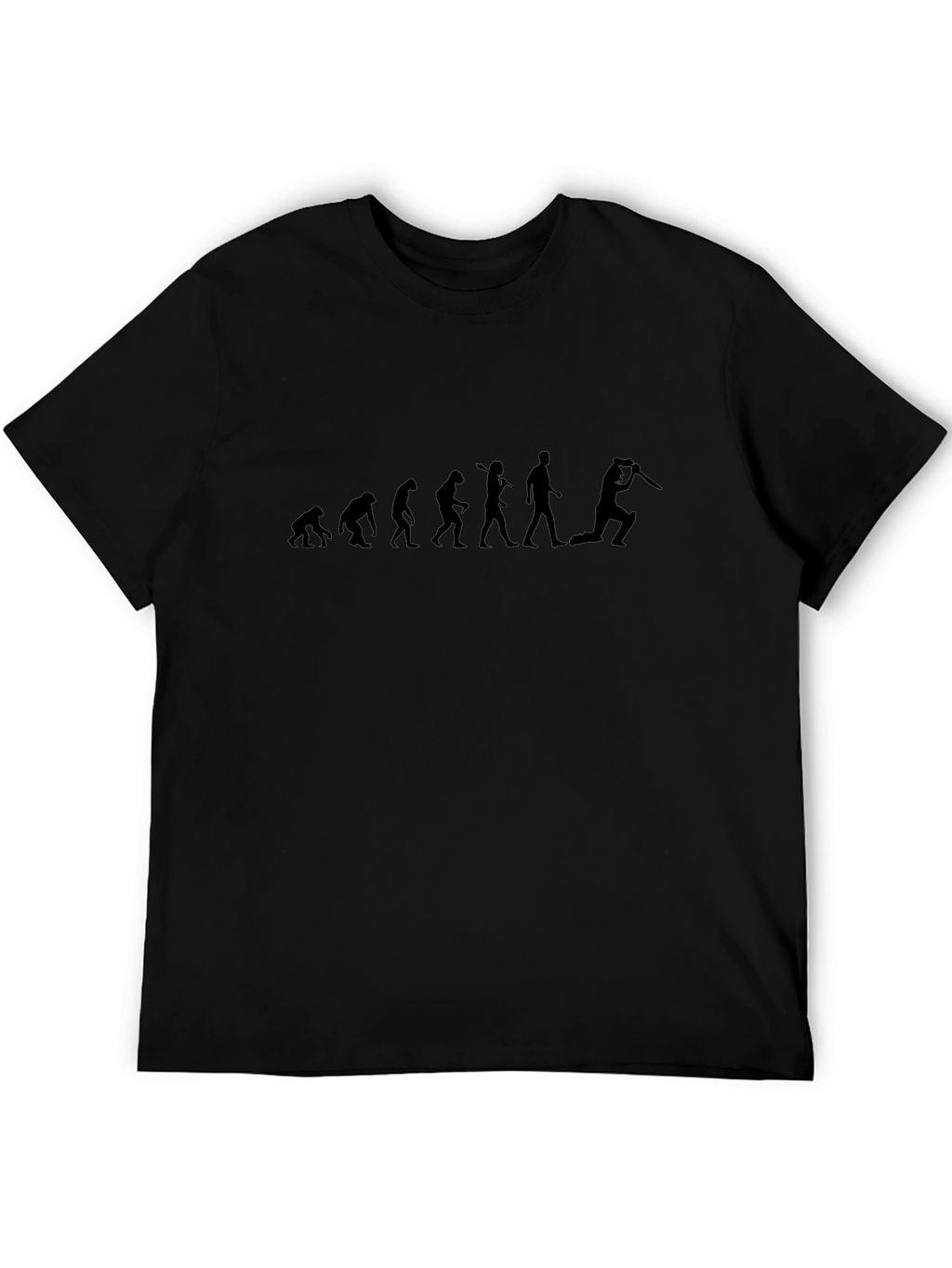 Evolution of Cricket T-Shirt - Black Cotton Tee