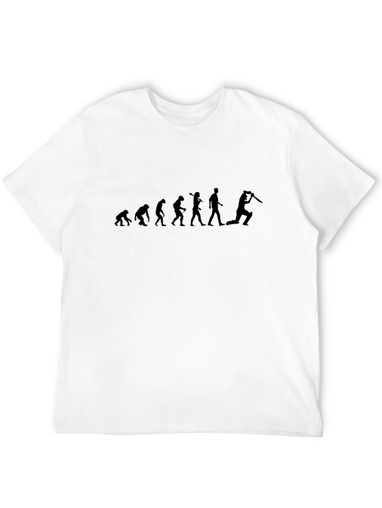 Evolution of Cricket T-Shirt - Black Cotton Tee