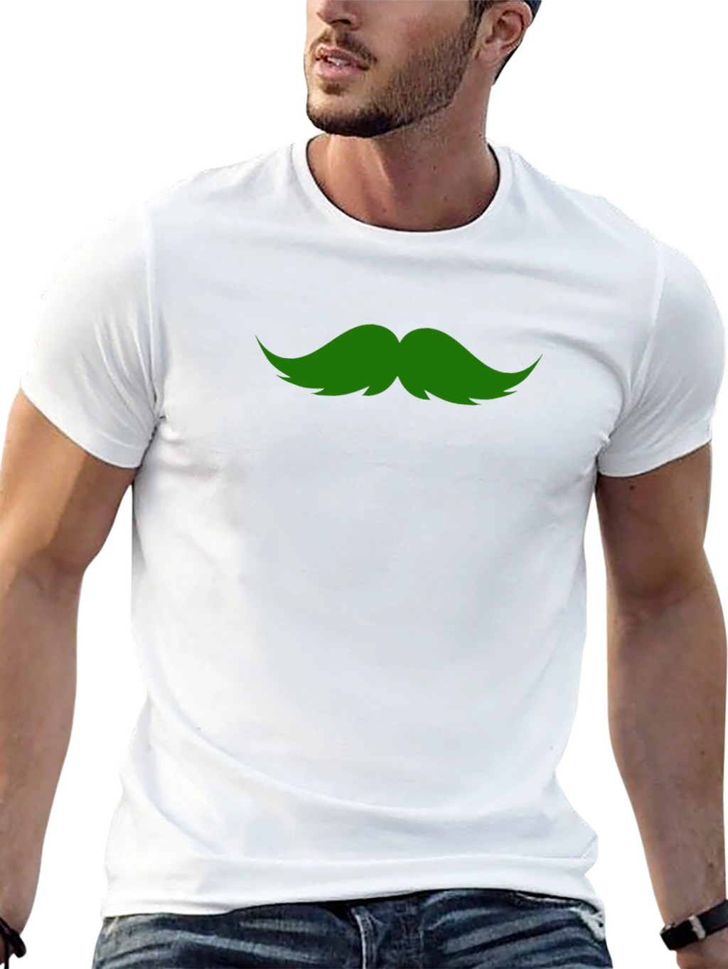St. Patricks Day Green Mustache T-Shirt