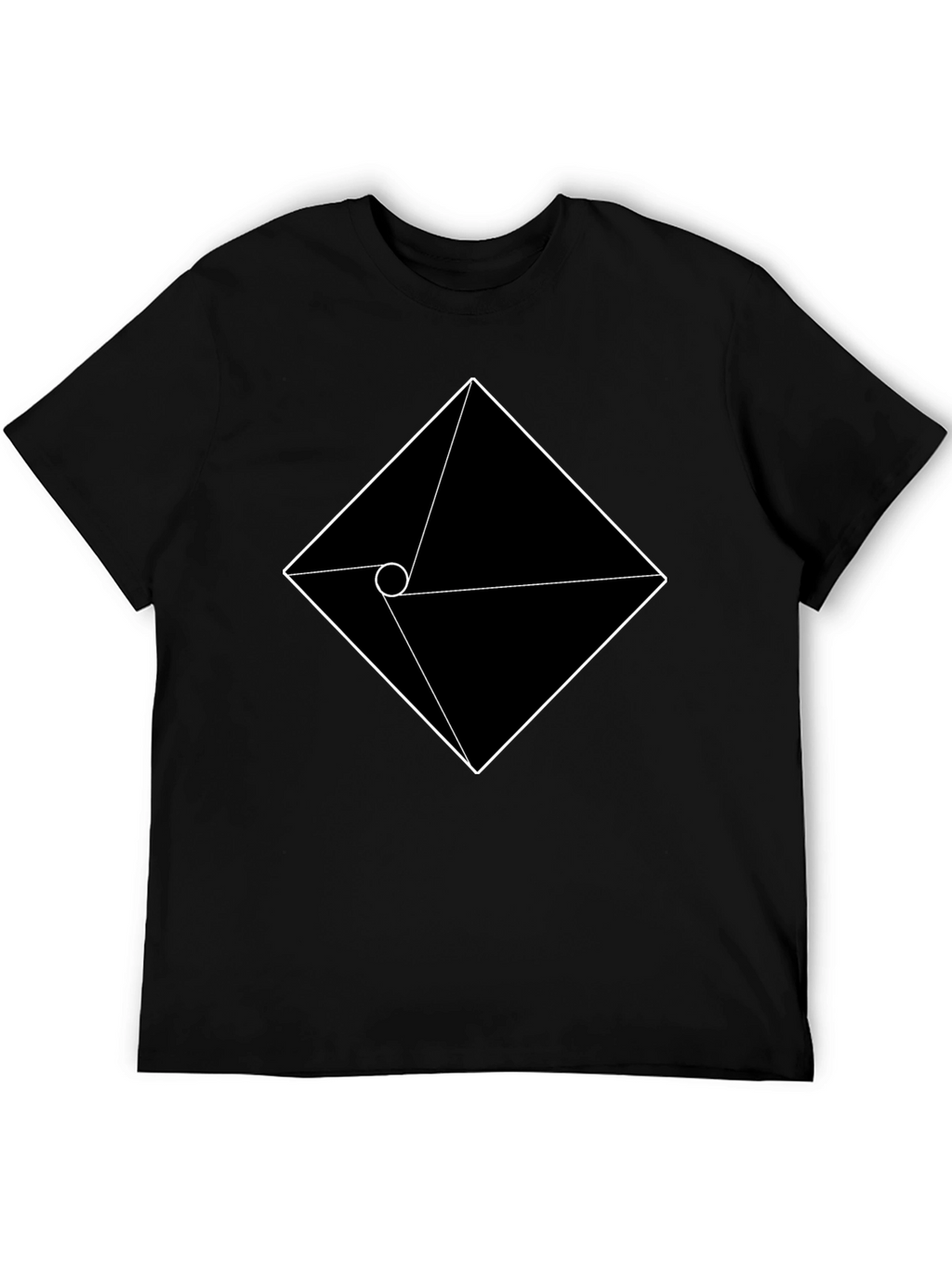 Geometric Graphic Tee - Modern Black T-Shirt
