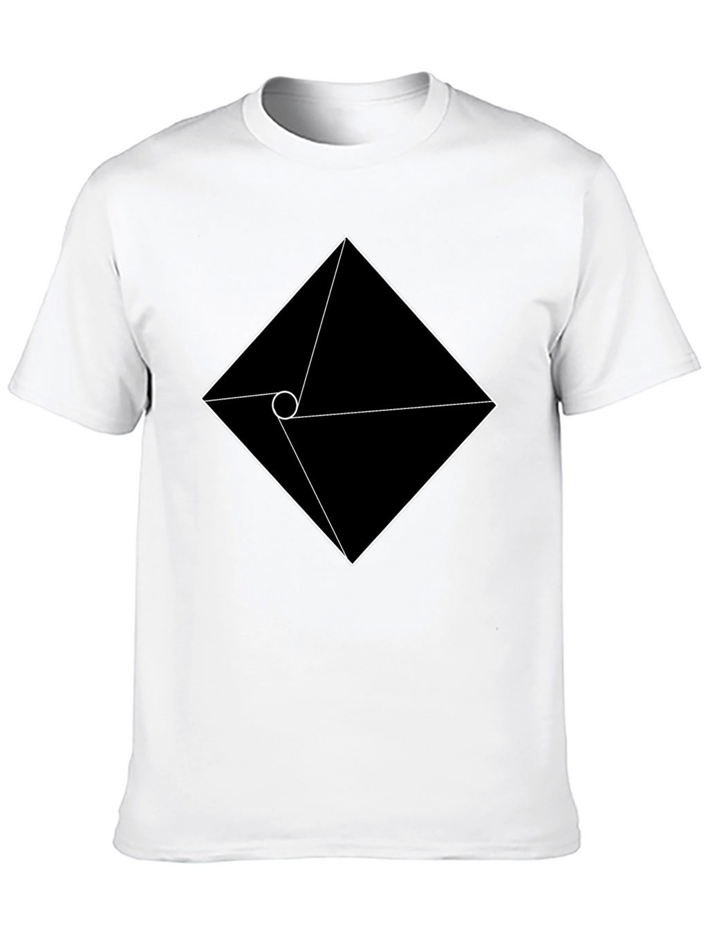 Geometric Graphic Tee - Modern Black T-Shirt