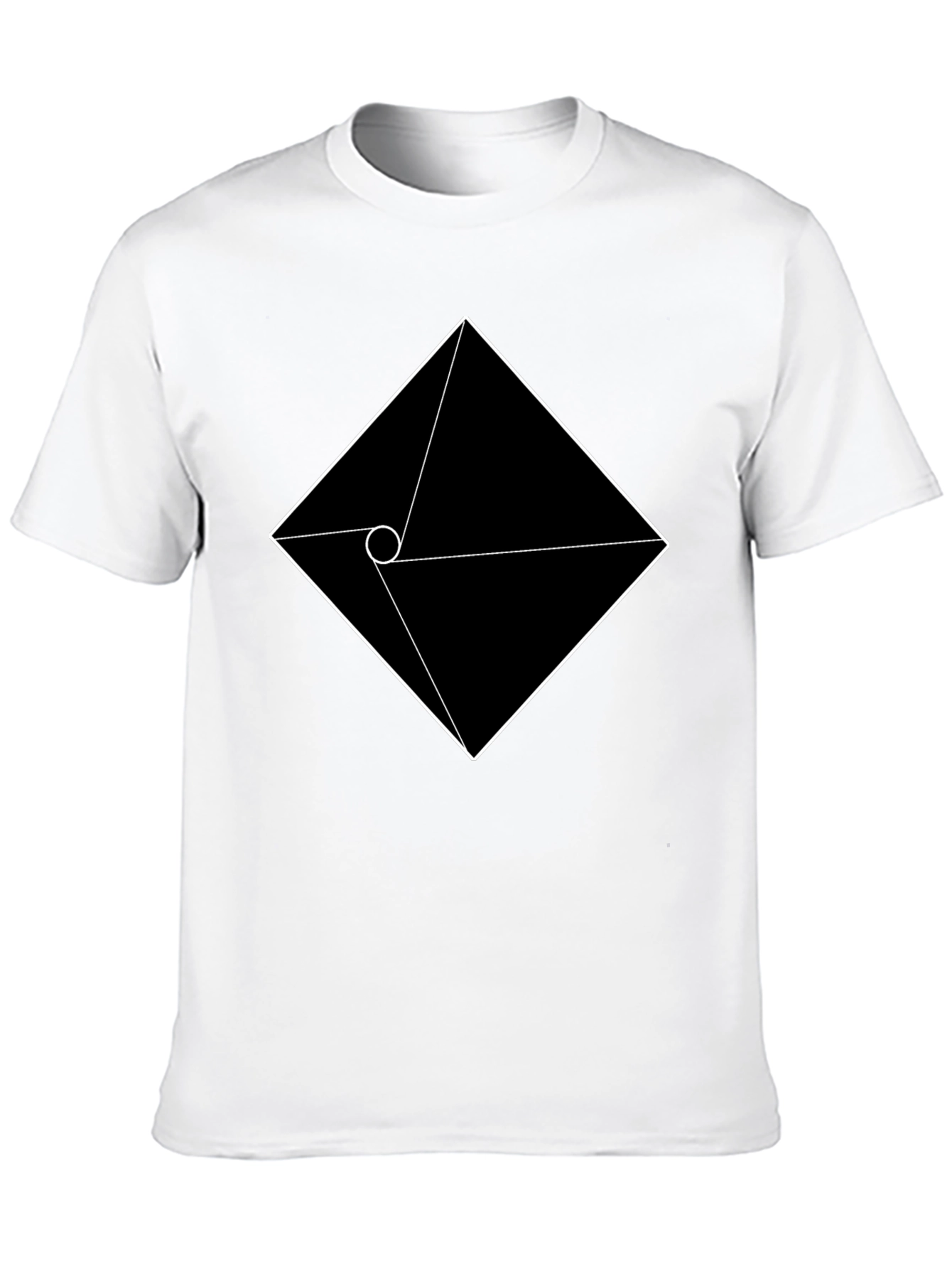 Geometric Graphic Tee - Modern Black T-Shirt