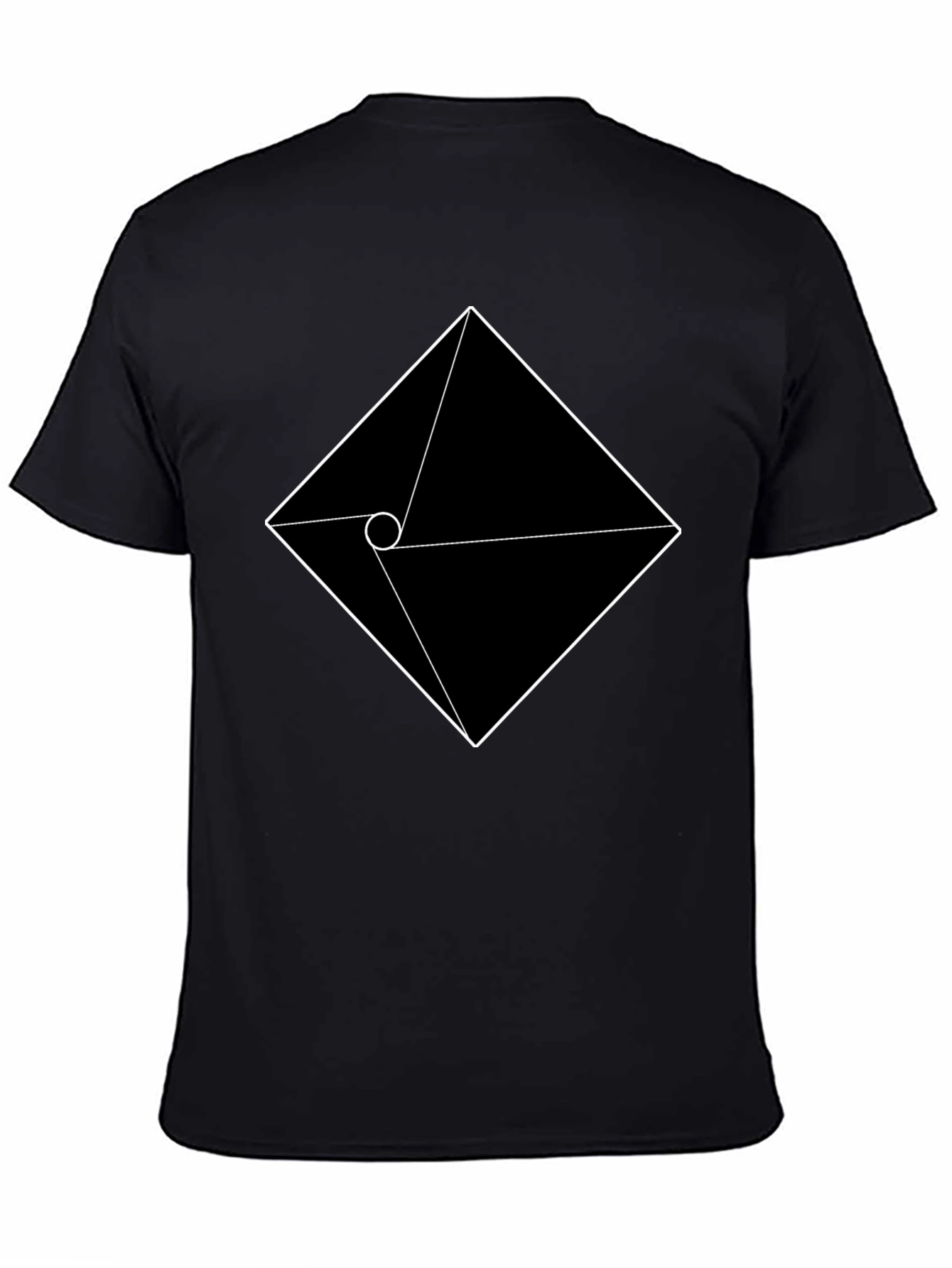Geometric Graphic Tee - Modern Black T-Shirt