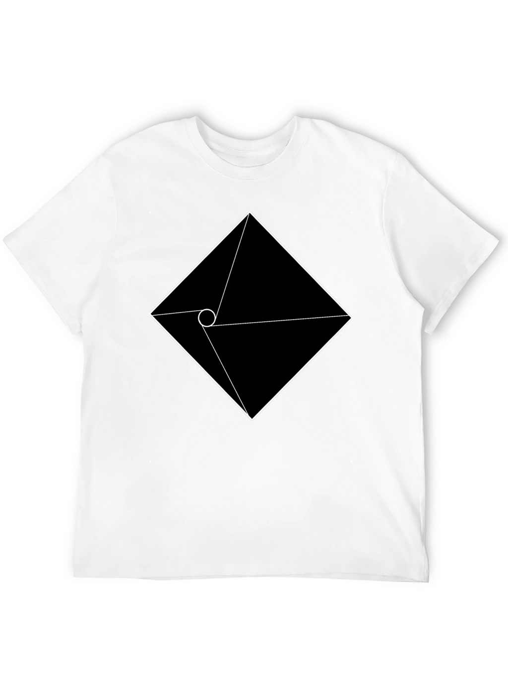 Geometric Graphic Tee - Modern Black T-Shirt