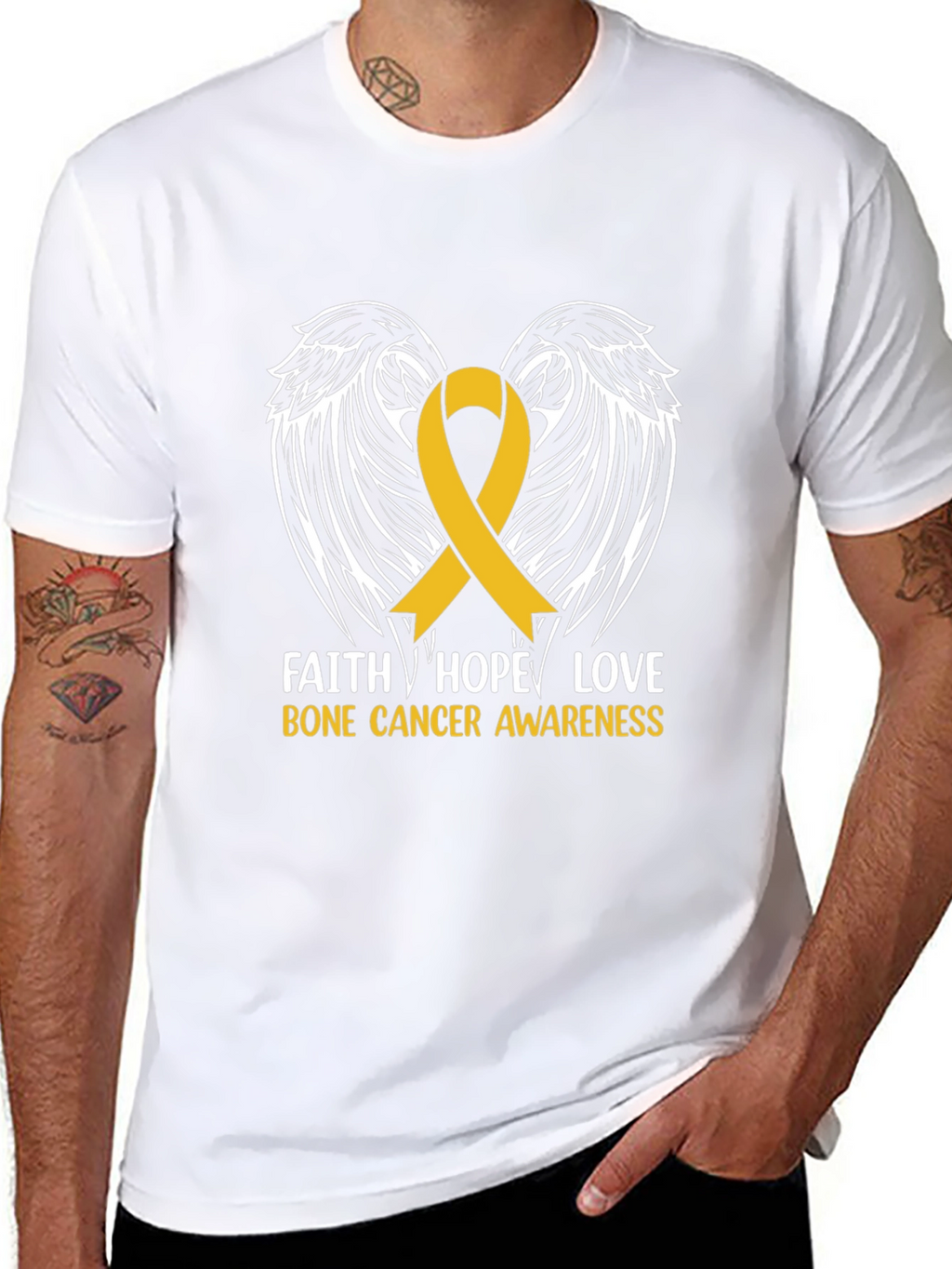 Bone Cancer Awareness Wings T-Shirt