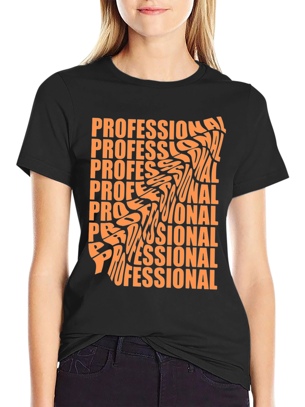 Professional Graphic Tee - Stylish Black T-Shirt