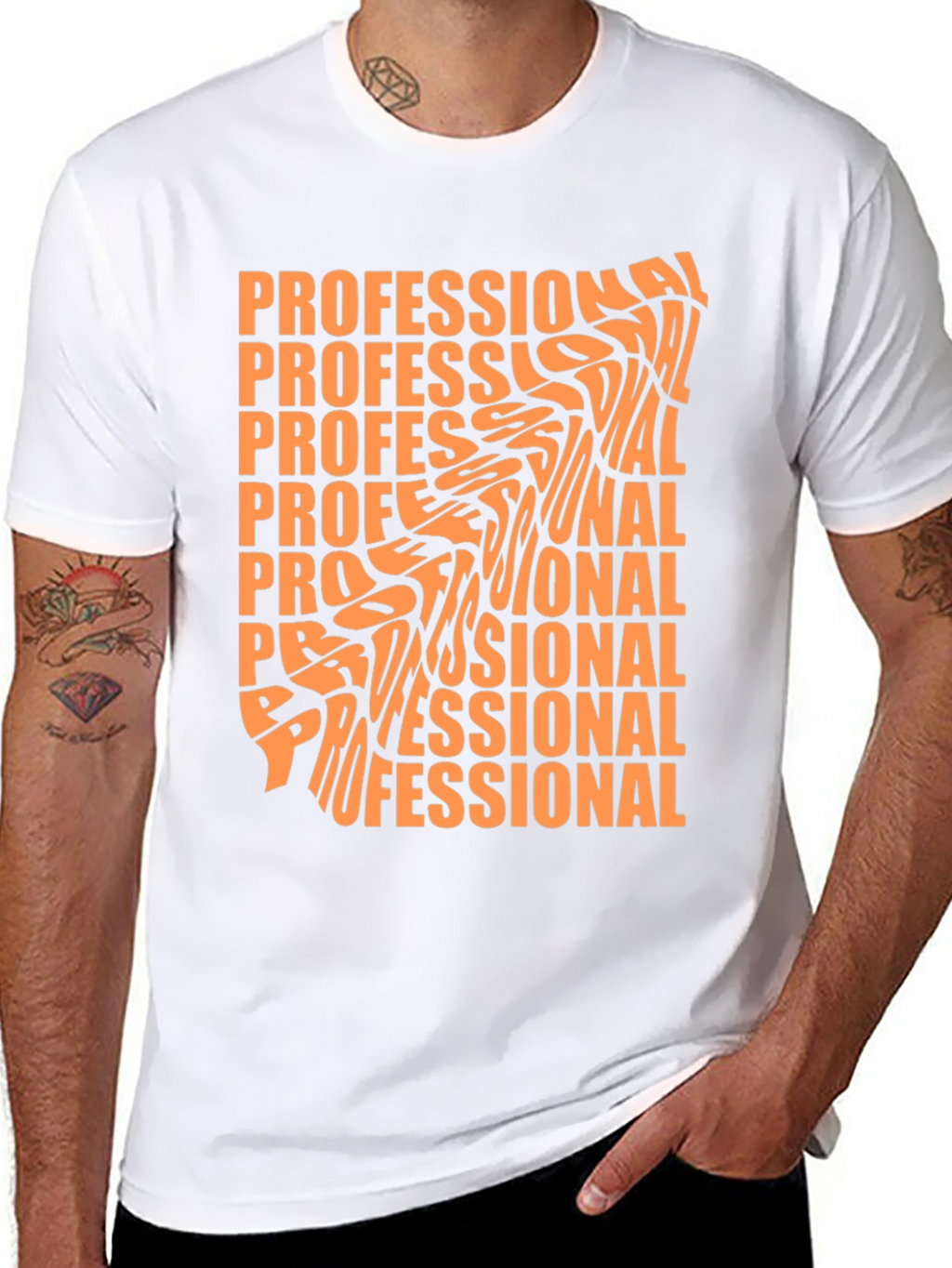 Professional Graphic Tee - Stylish Black T-Shirt