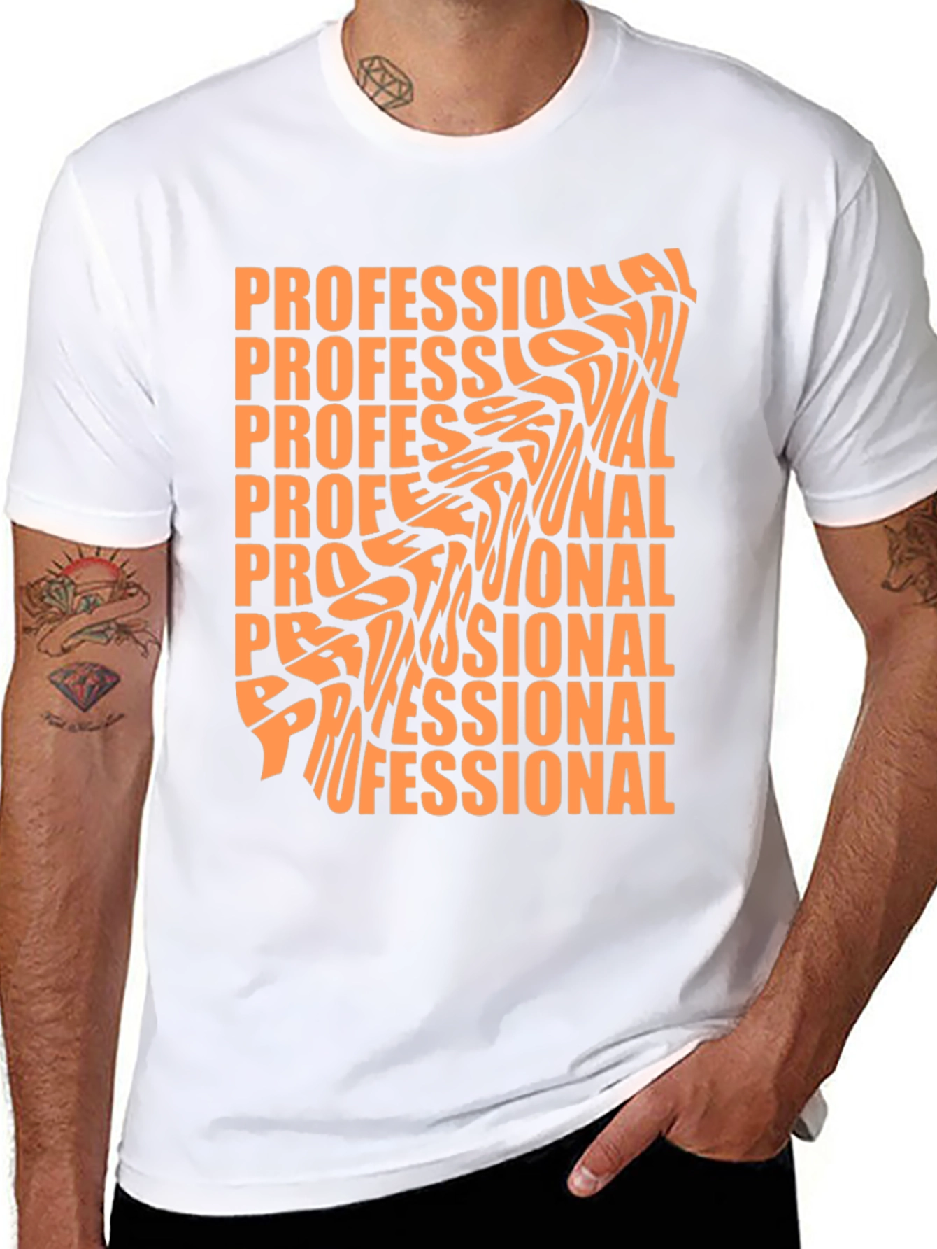 Professional Graphic Tee - Stylish Black T-Shirt
