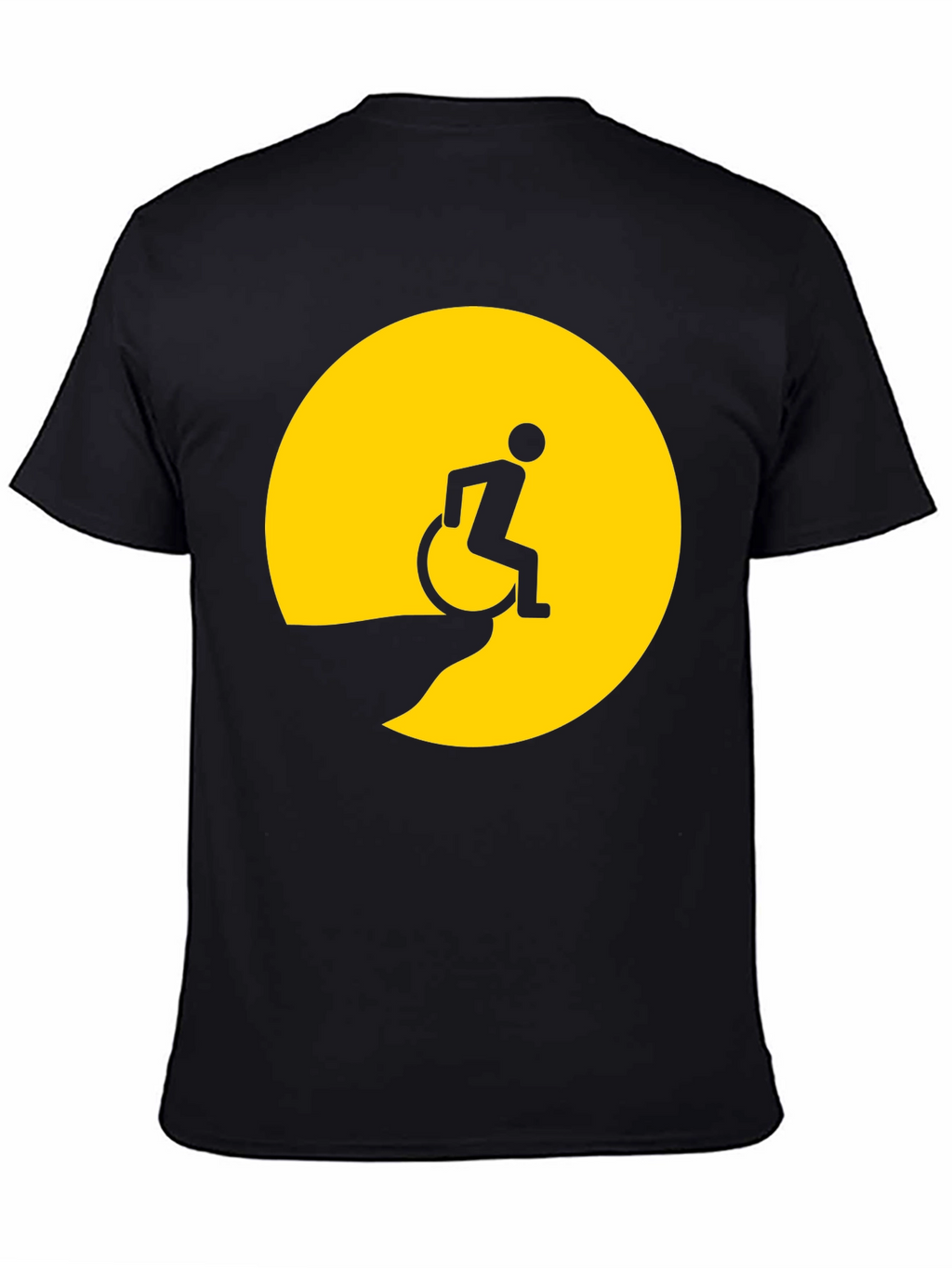 Humorous Wheelchair User T-Shirt - Black