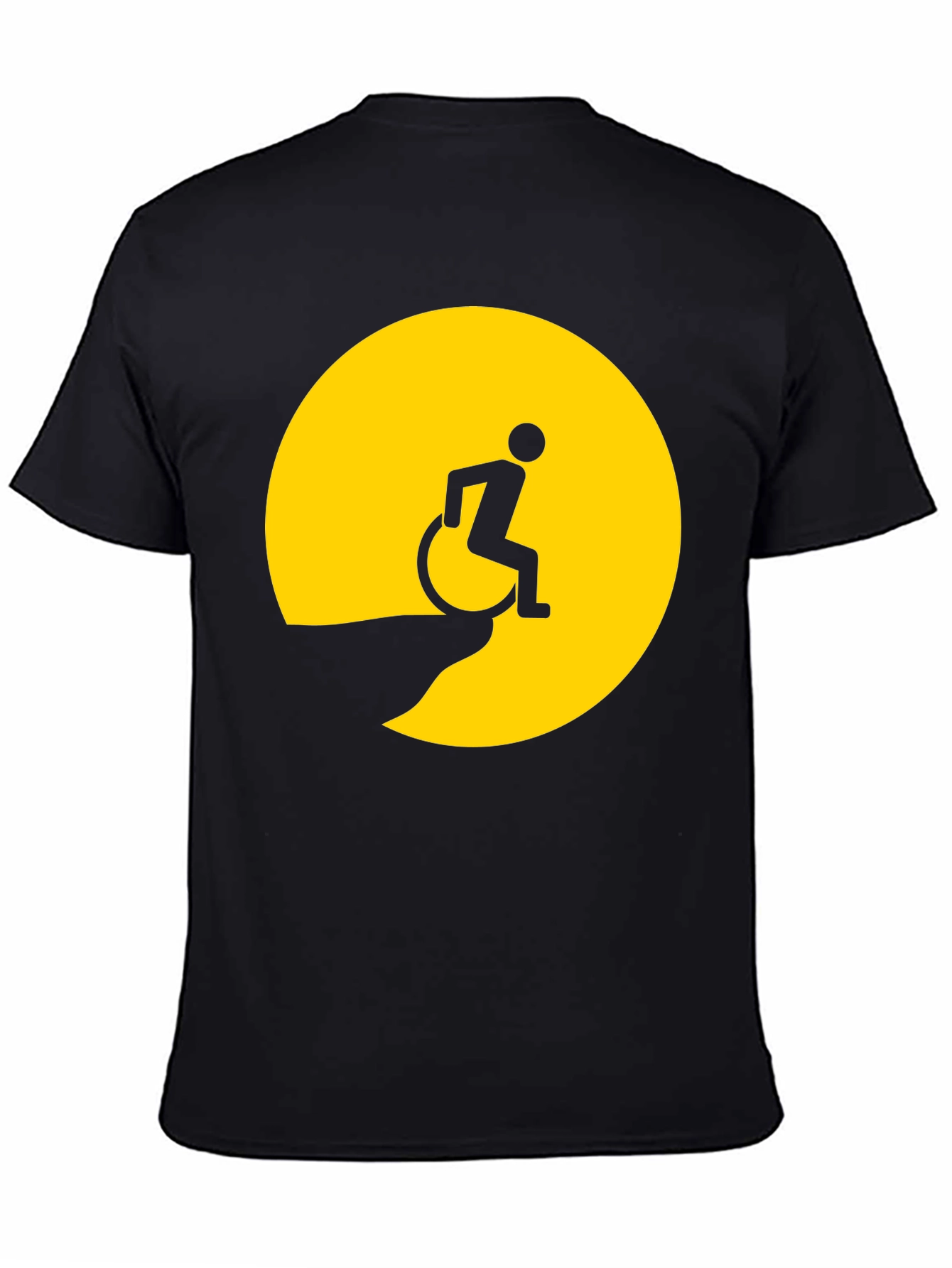 Humorous Wheelchair User T-Shirt - Black