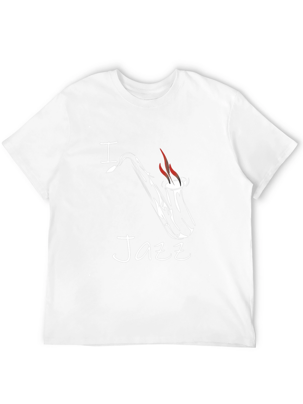 I Saxophone Jazz Graphic Tee - Black Cotton T-Shirt