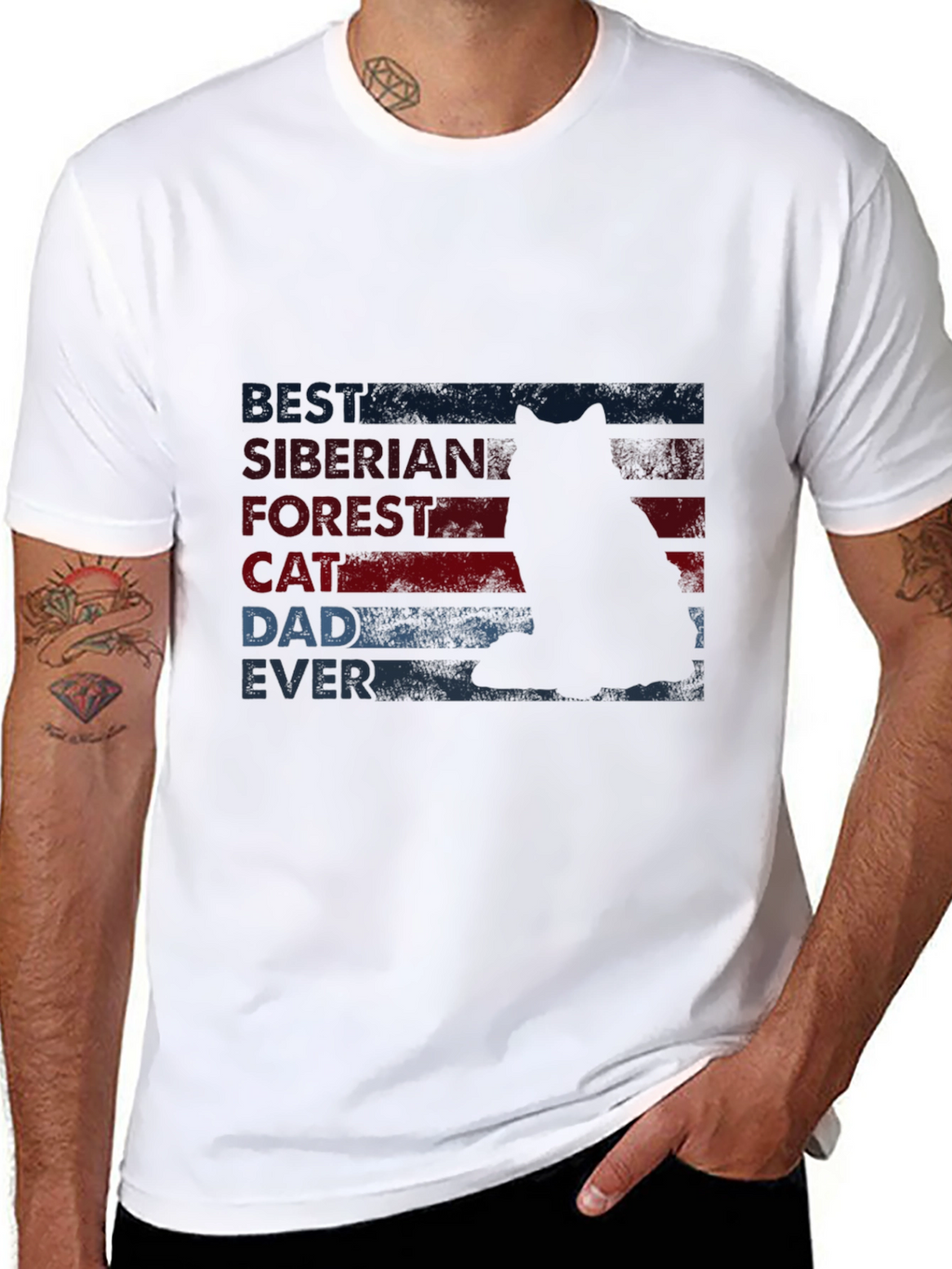 Siberian Forest Cat Dad Ever T-Shirt