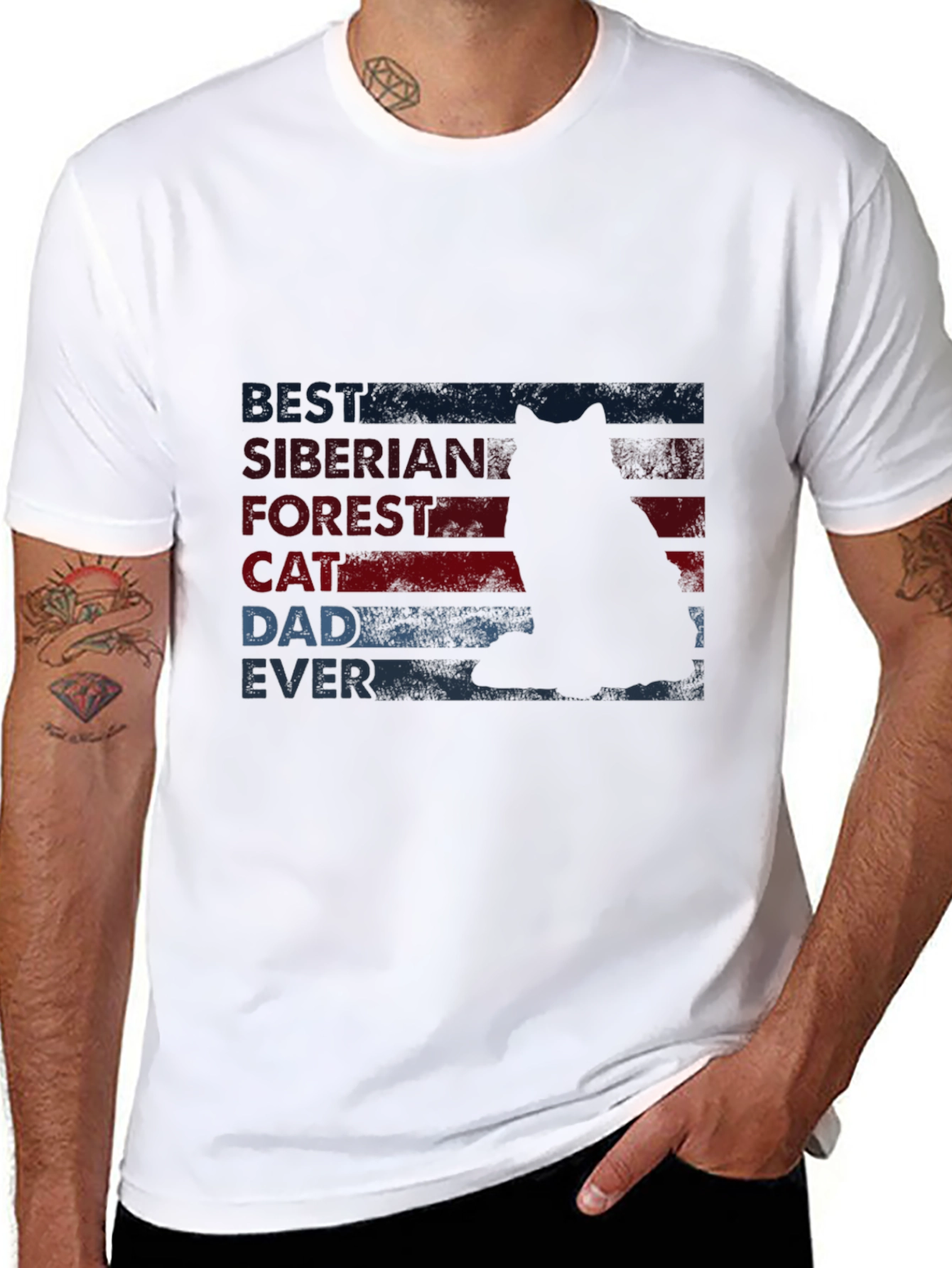 Siberian Forest Cat Dad Ever T-Shirt